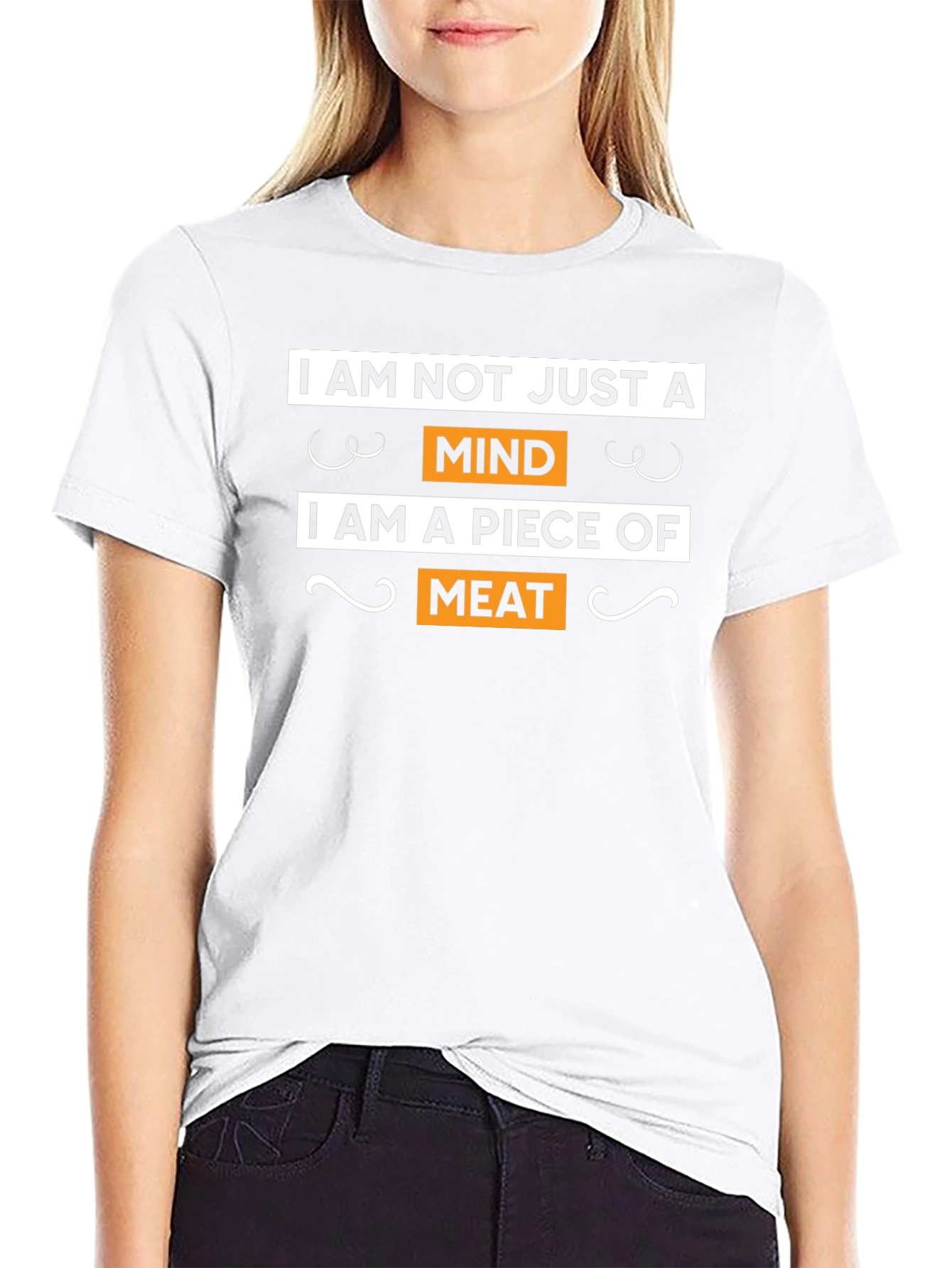 Humorous Mind & Meat Black Graphic T-Shirt