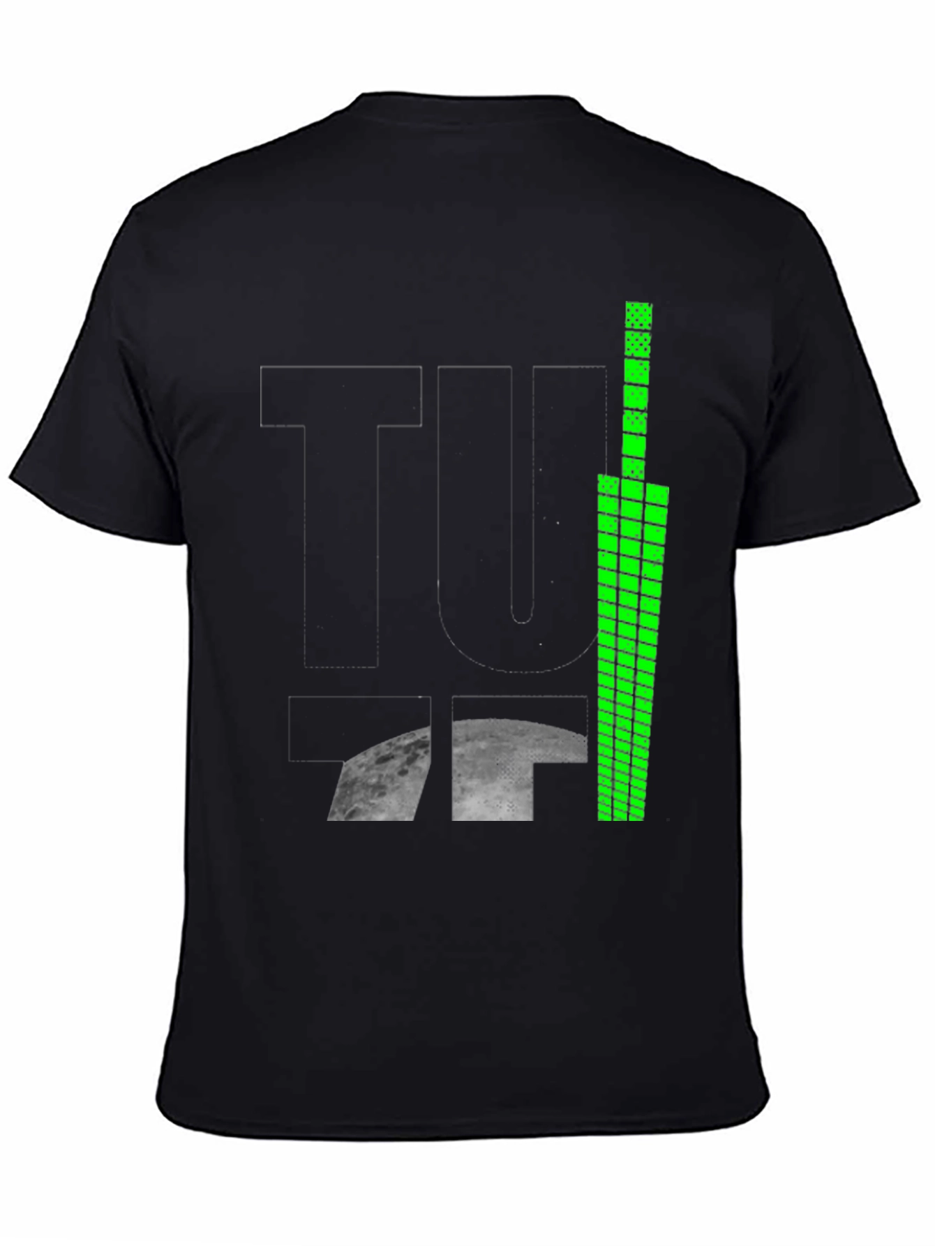 Tuff Moon Graphic Tee - Black Cotton Blend
