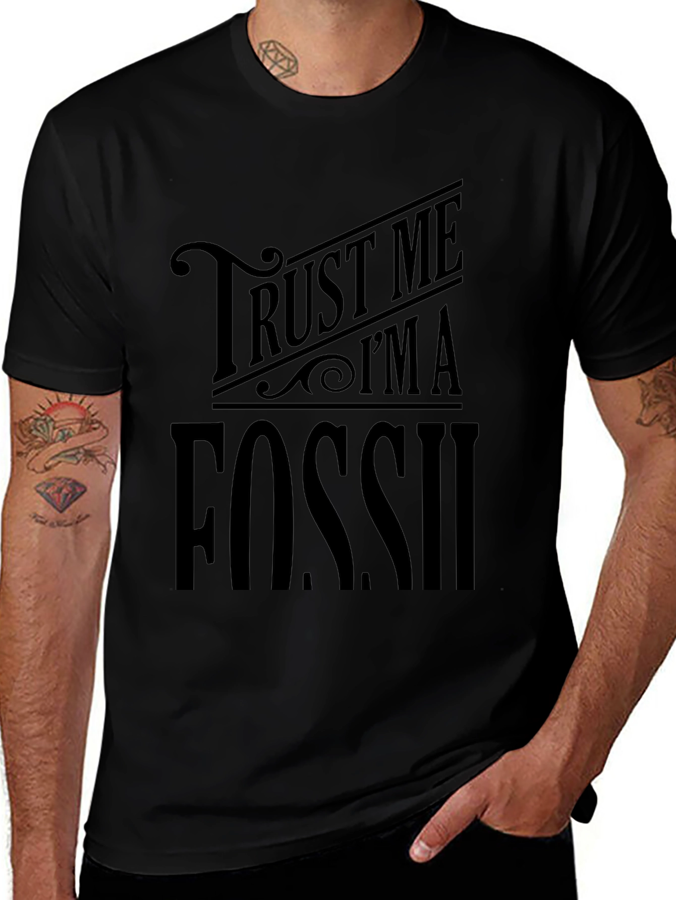 Trust Me Im A Fossil T-Shirt - Black
