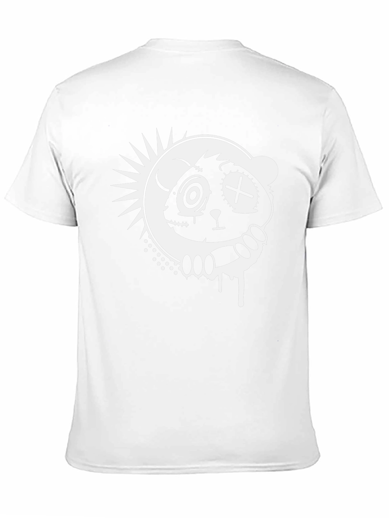 Black T-Shirt with Graphic Panda Design