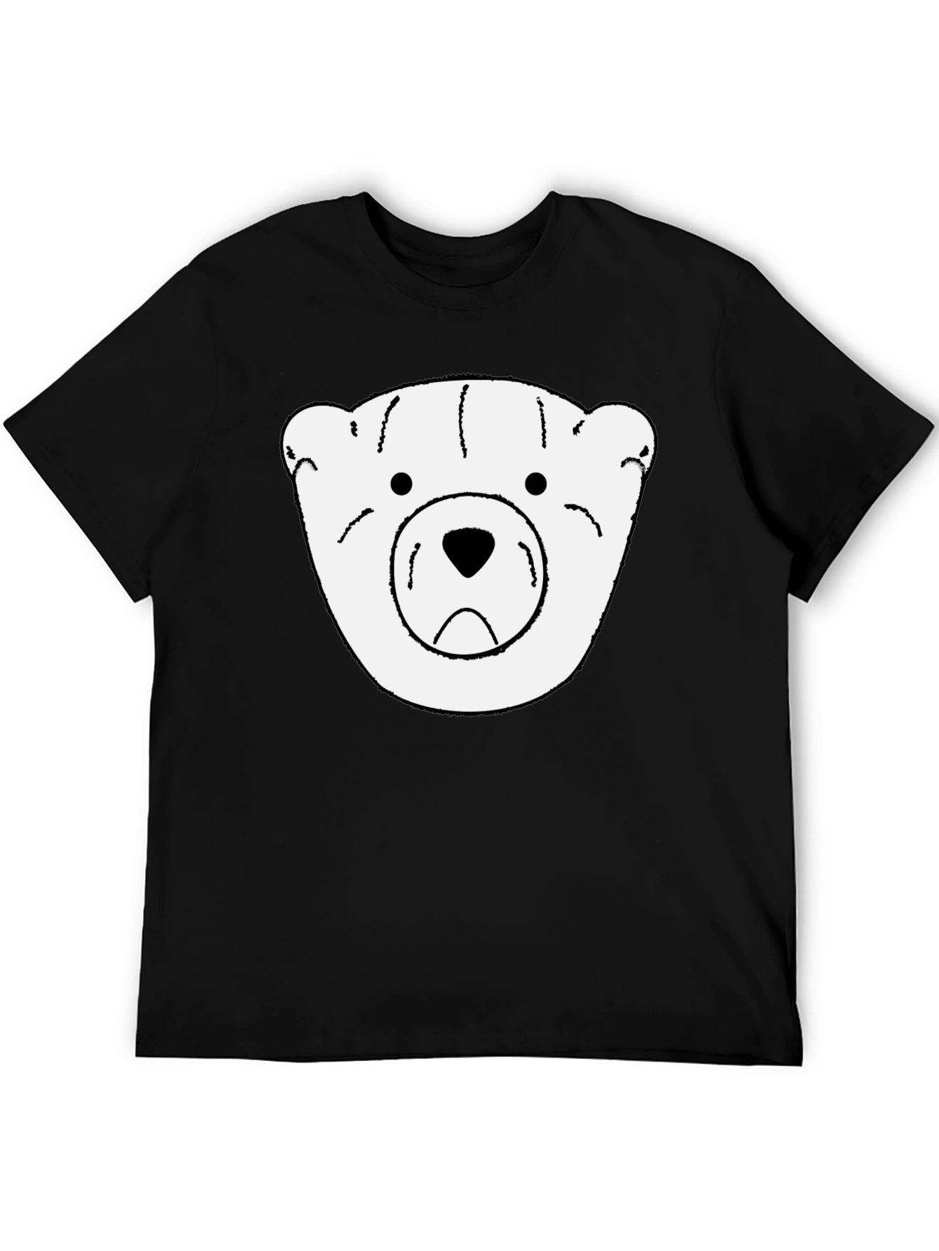 Bear Graphic Black T-Shirt - Soft & Stylish