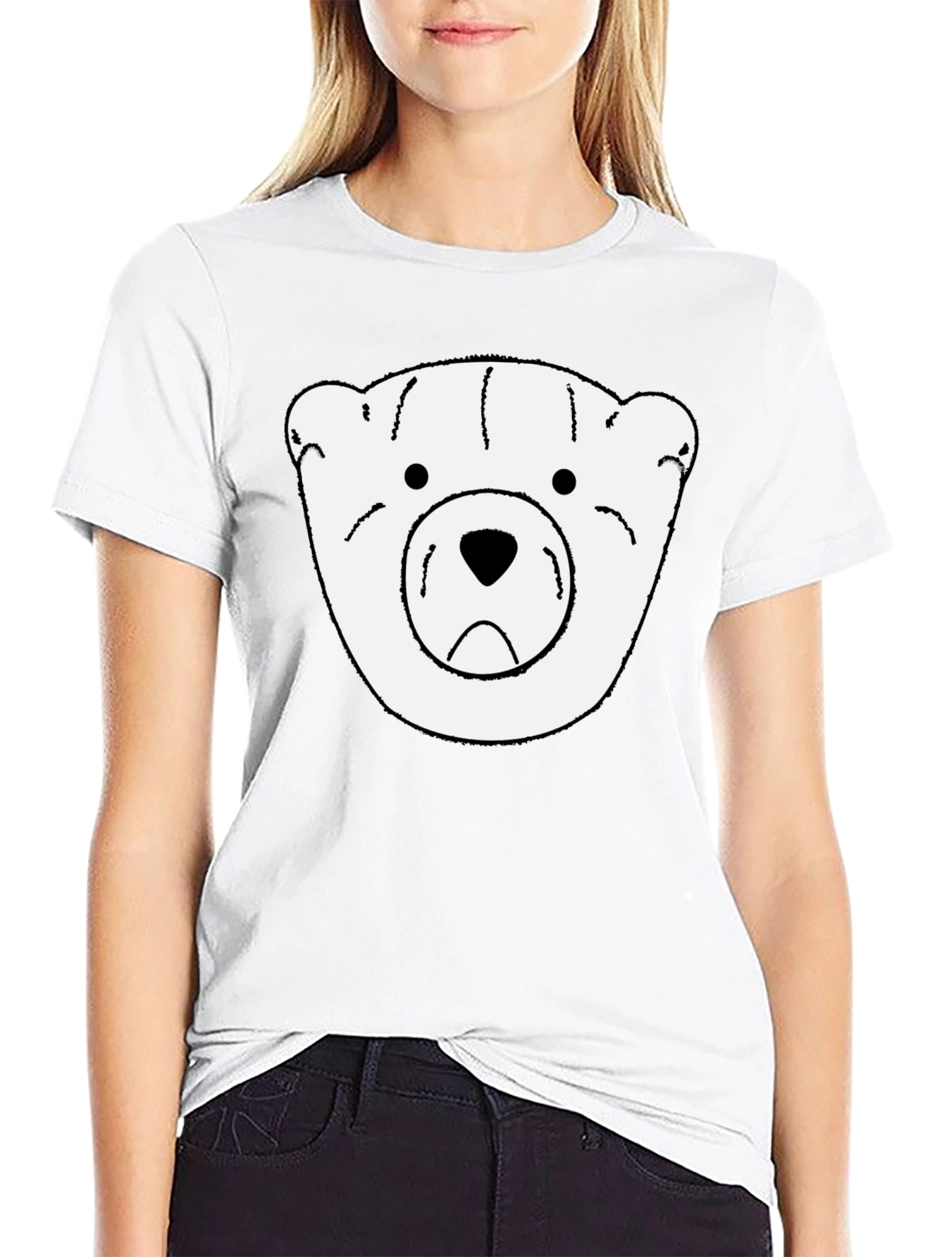 Bear Graphic Black T-Shirt - Soft & Stylish