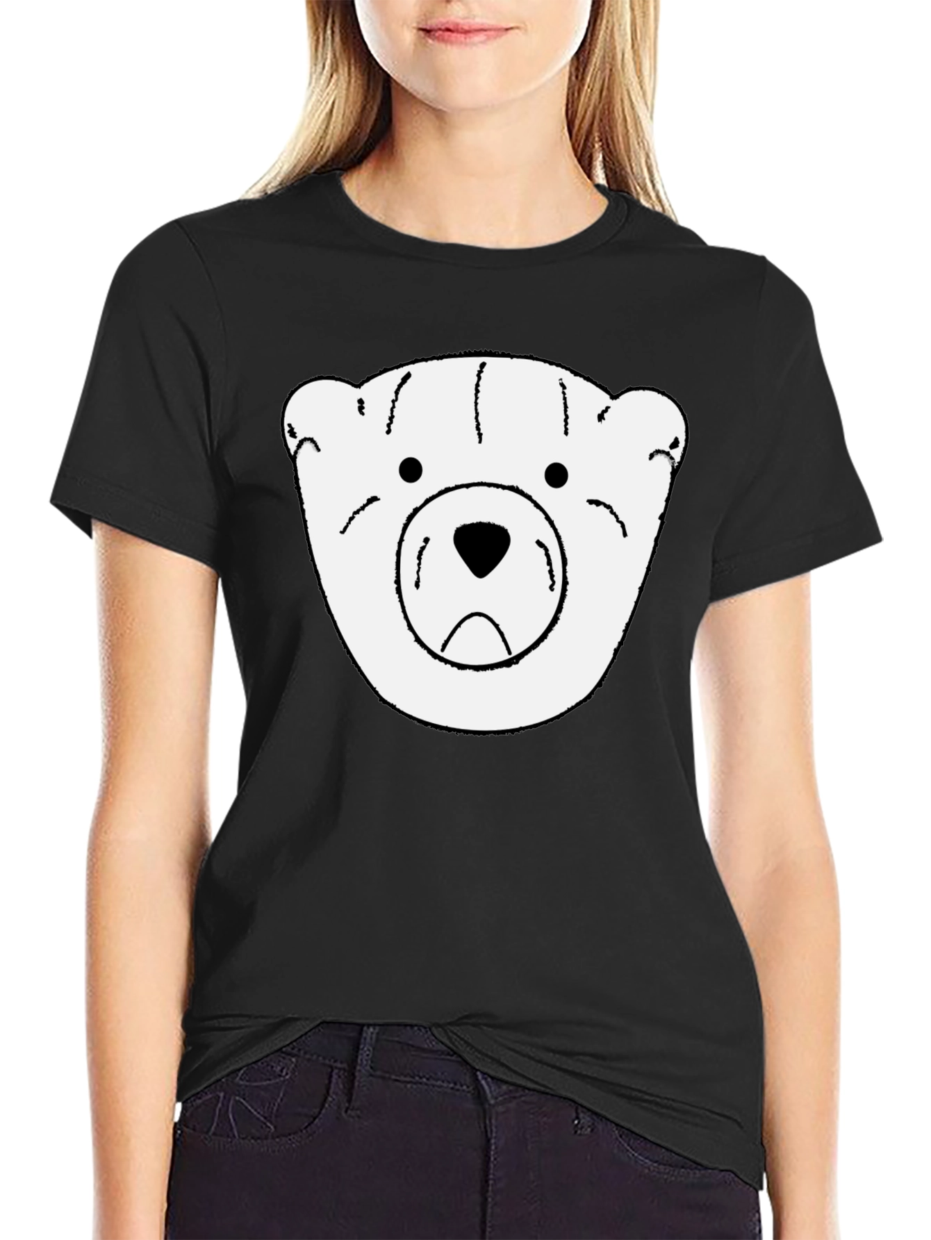 Bear Graphic Black T-Shirt - Soft & Stylish
