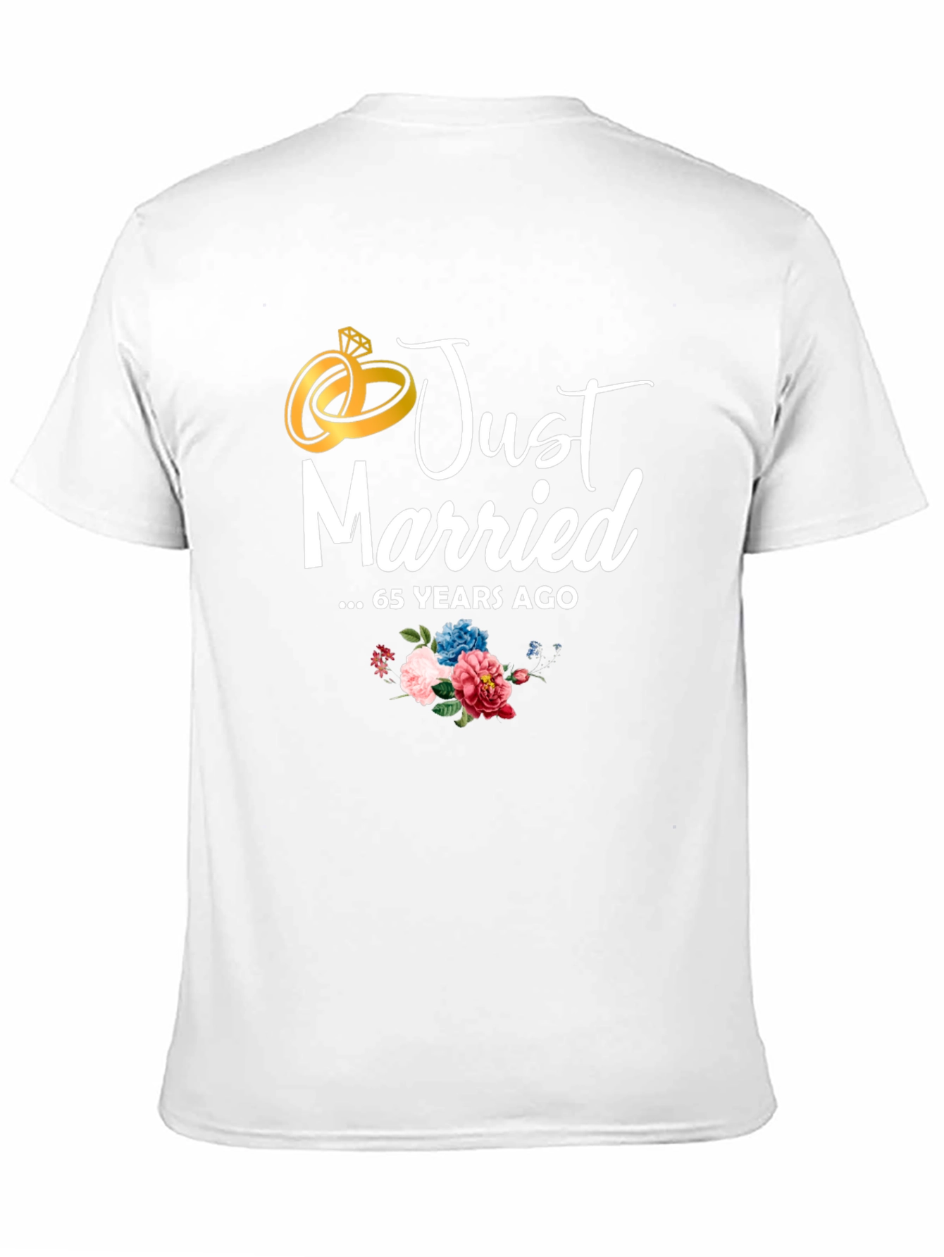 Just Married 65 Years Ago Anniversary T-Shirt