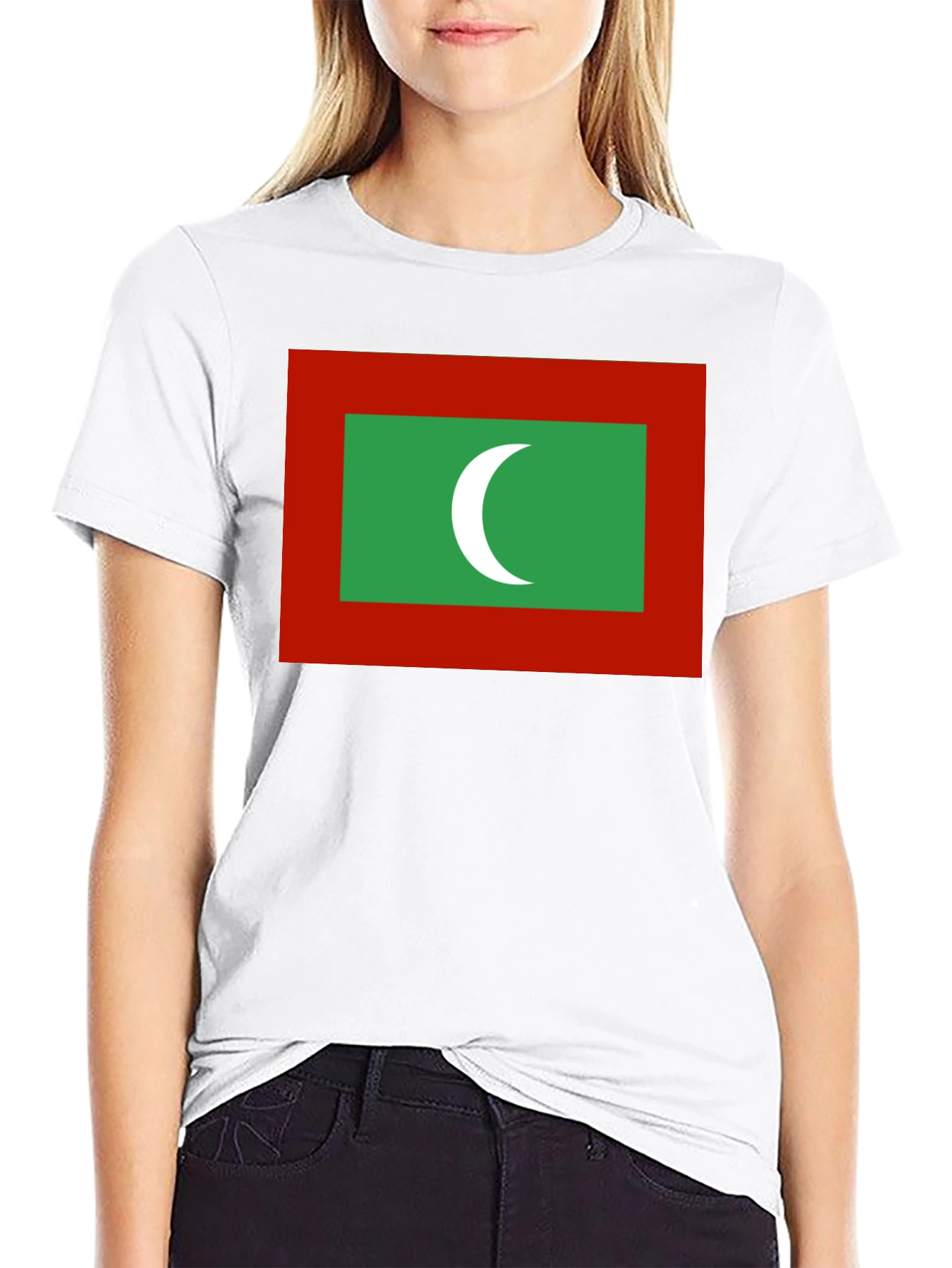 Maldives Flag T-Shirt - Black Cotton Tee