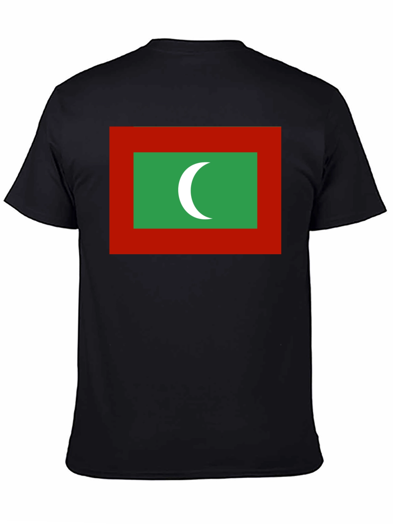 Maldives Flag T-Shirt - Black Cotton Tee