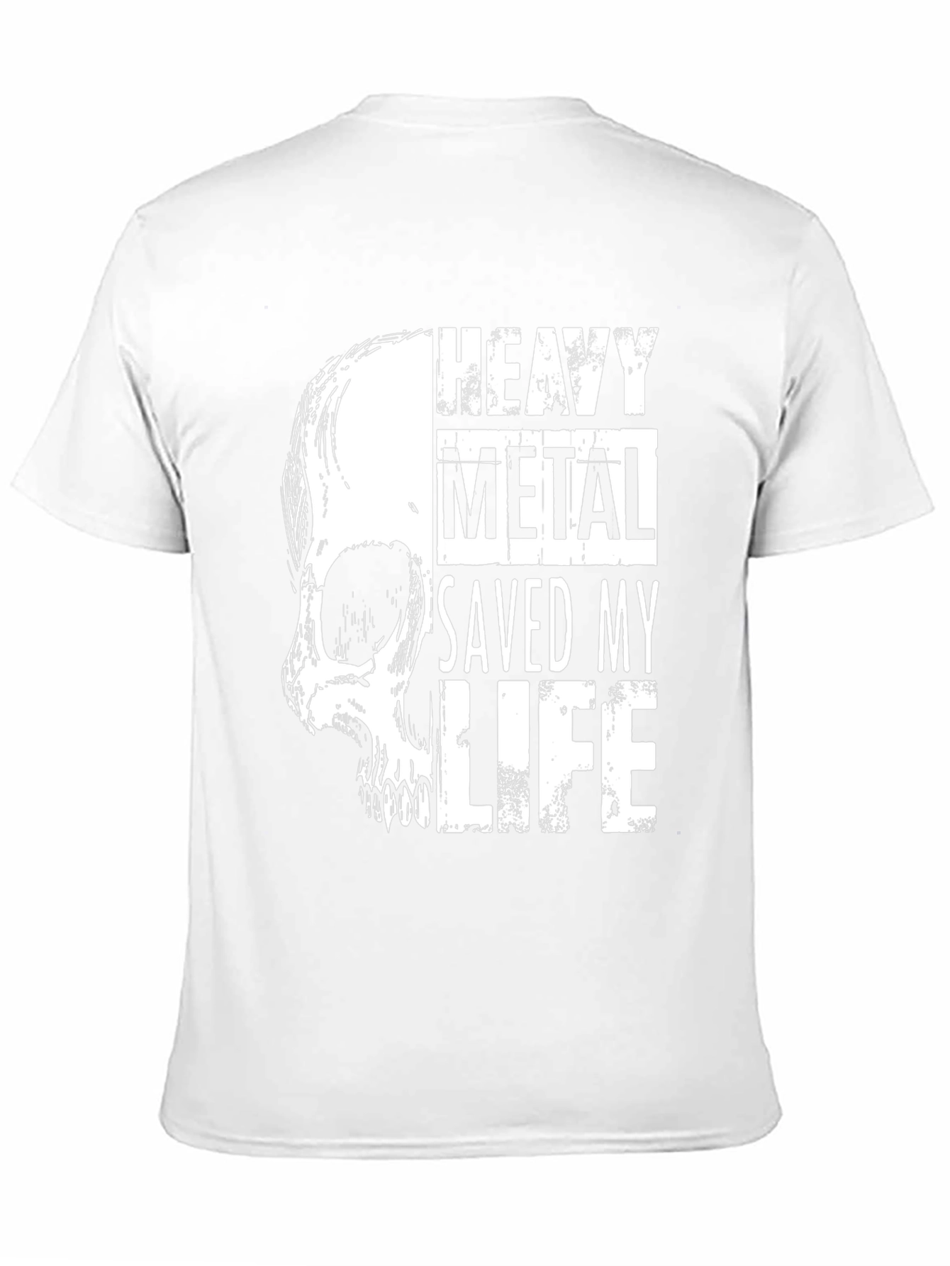 Heavy Metal Saved My Life Skull Graphic Tee