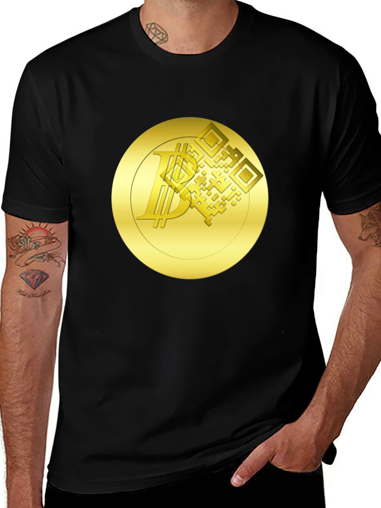 Bitcoin QR Code Graphic Tee - Crypto Fashion