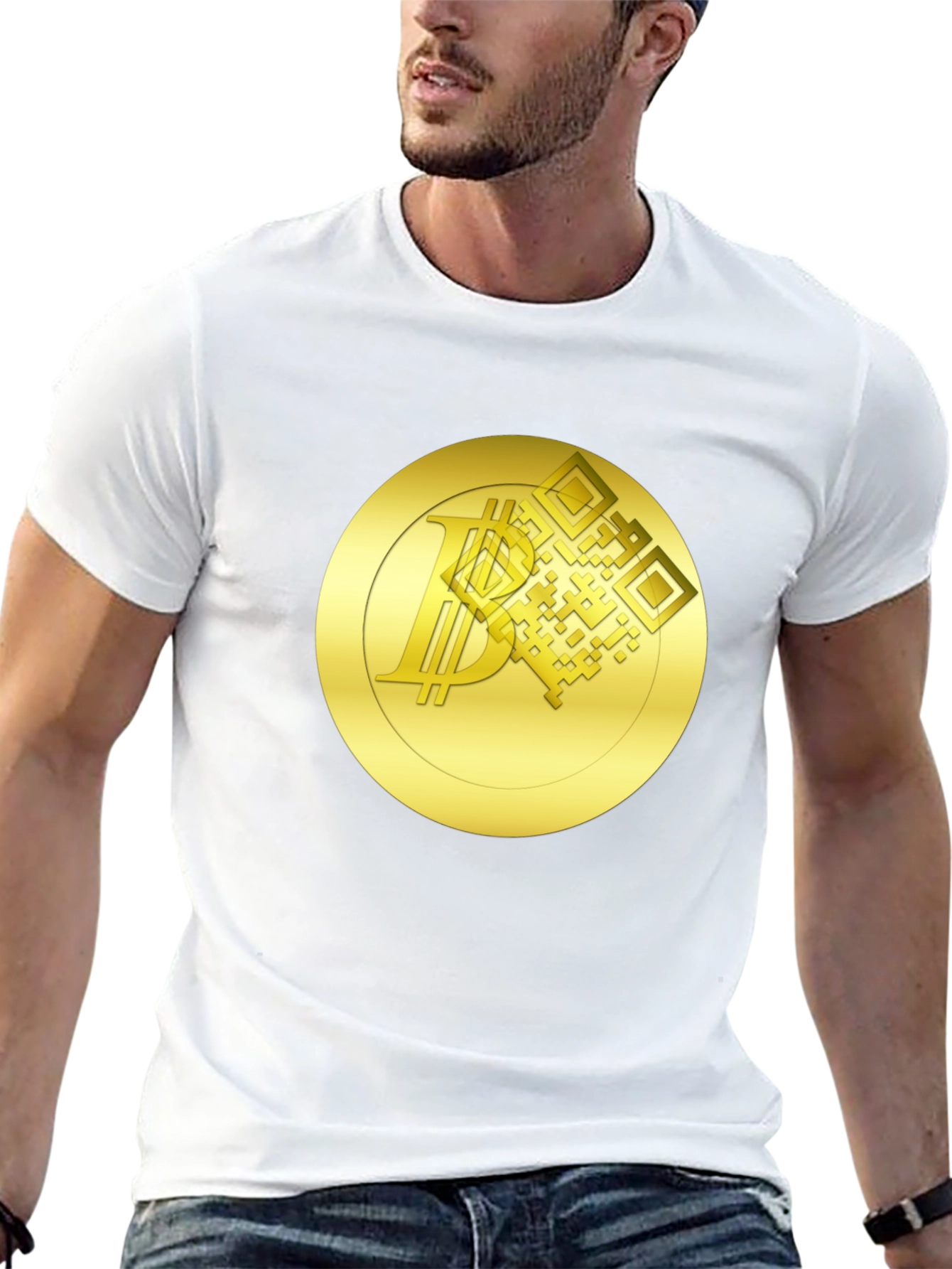 Bitcoin QR Code Graphic Tee - Crypto Fashion