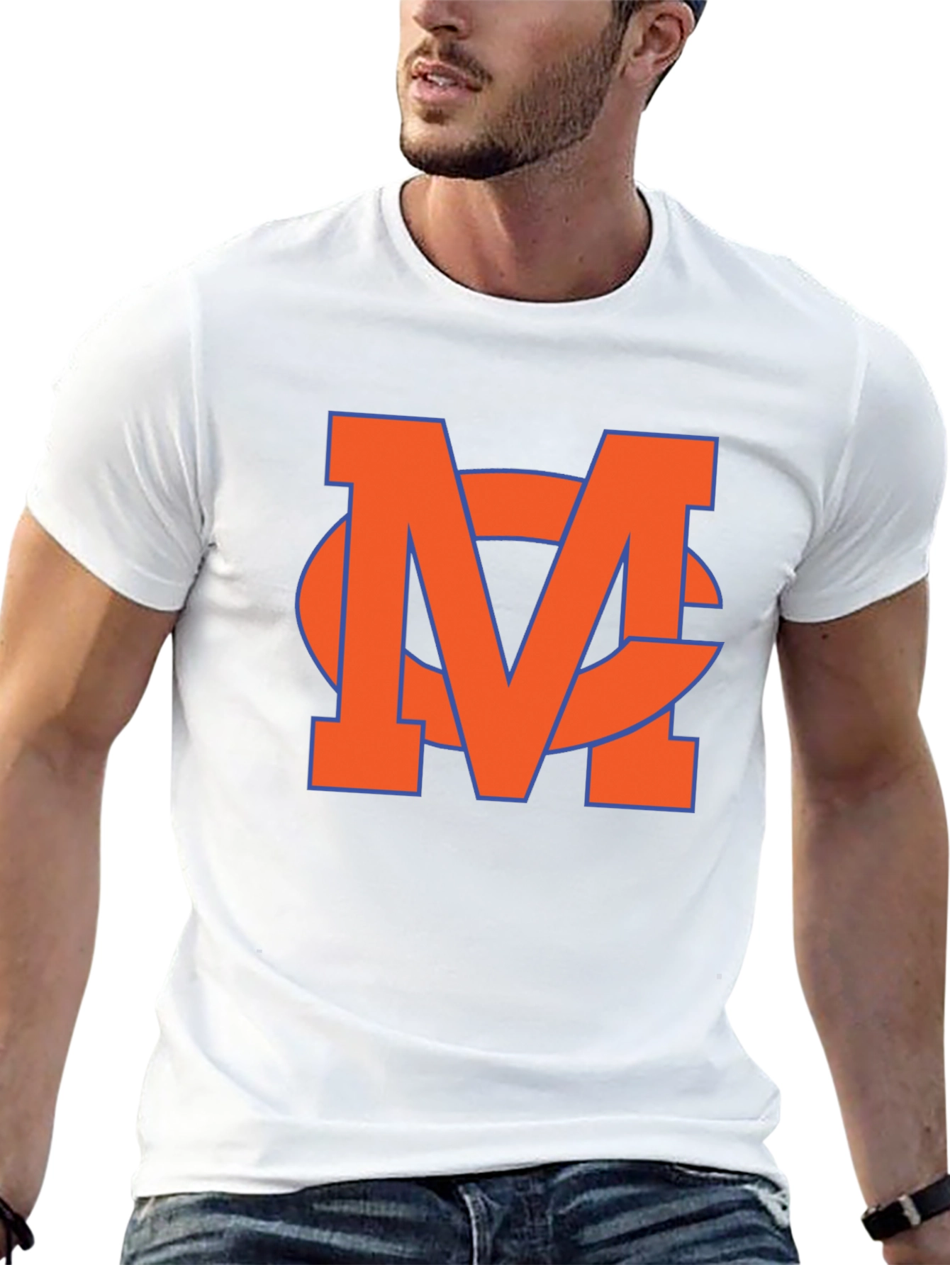 Orange MC Logo Black T-Shirt
