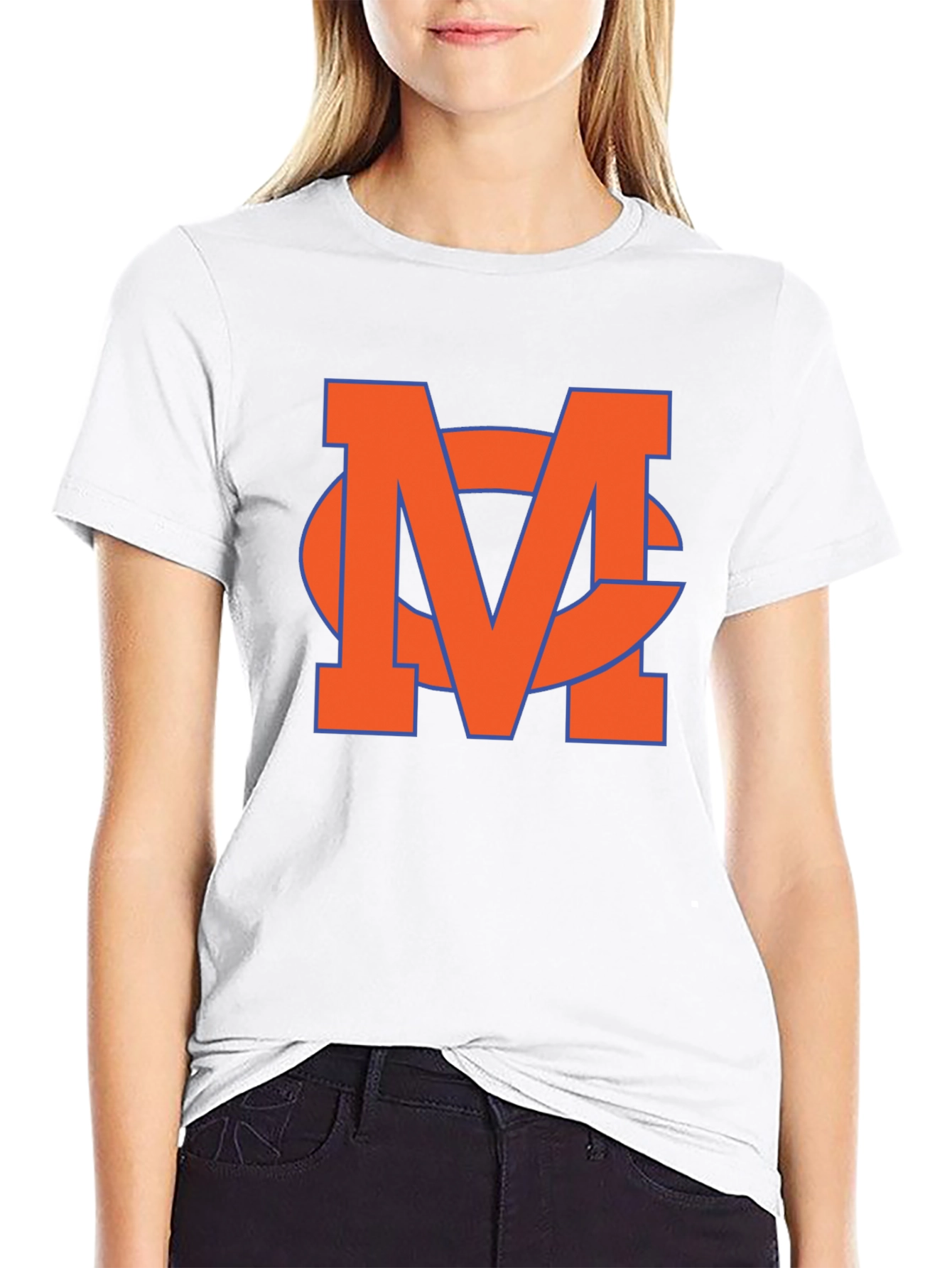 Orange MC Logo Black T-Shirt