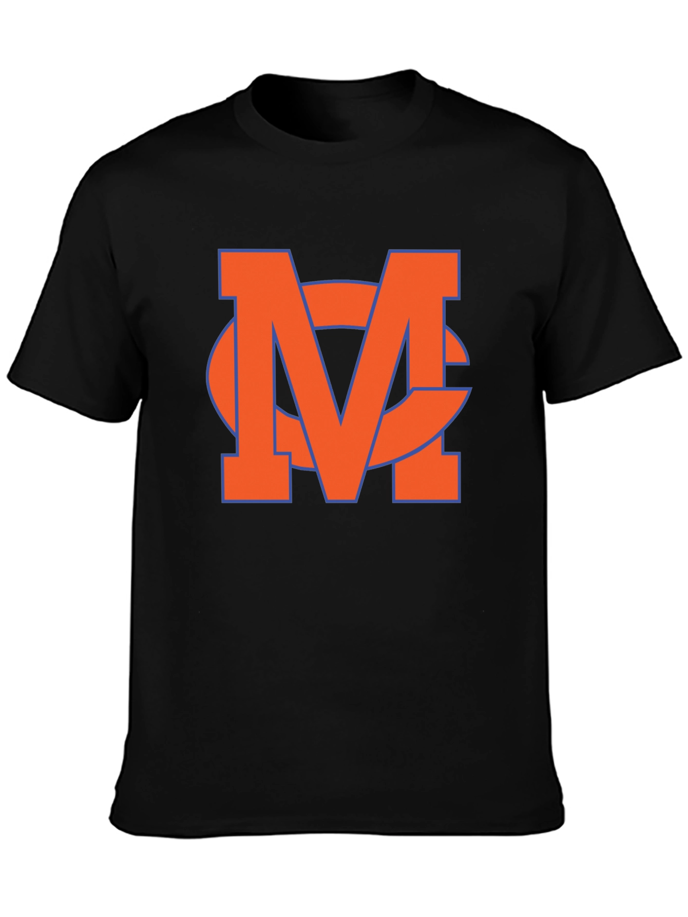Orange MC Logo Black T-Shirt