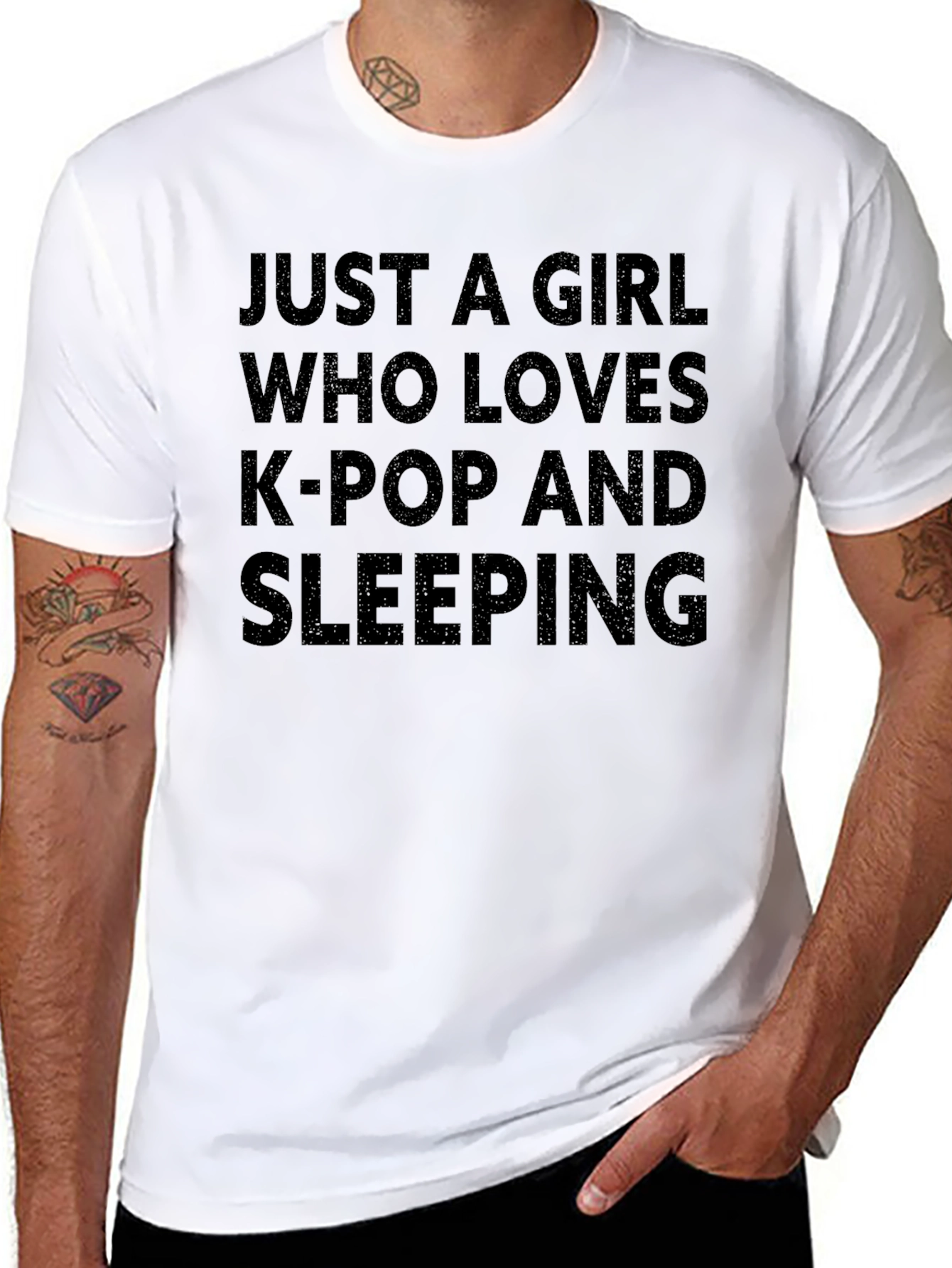K-Pop and Sleeping Graphic Tee