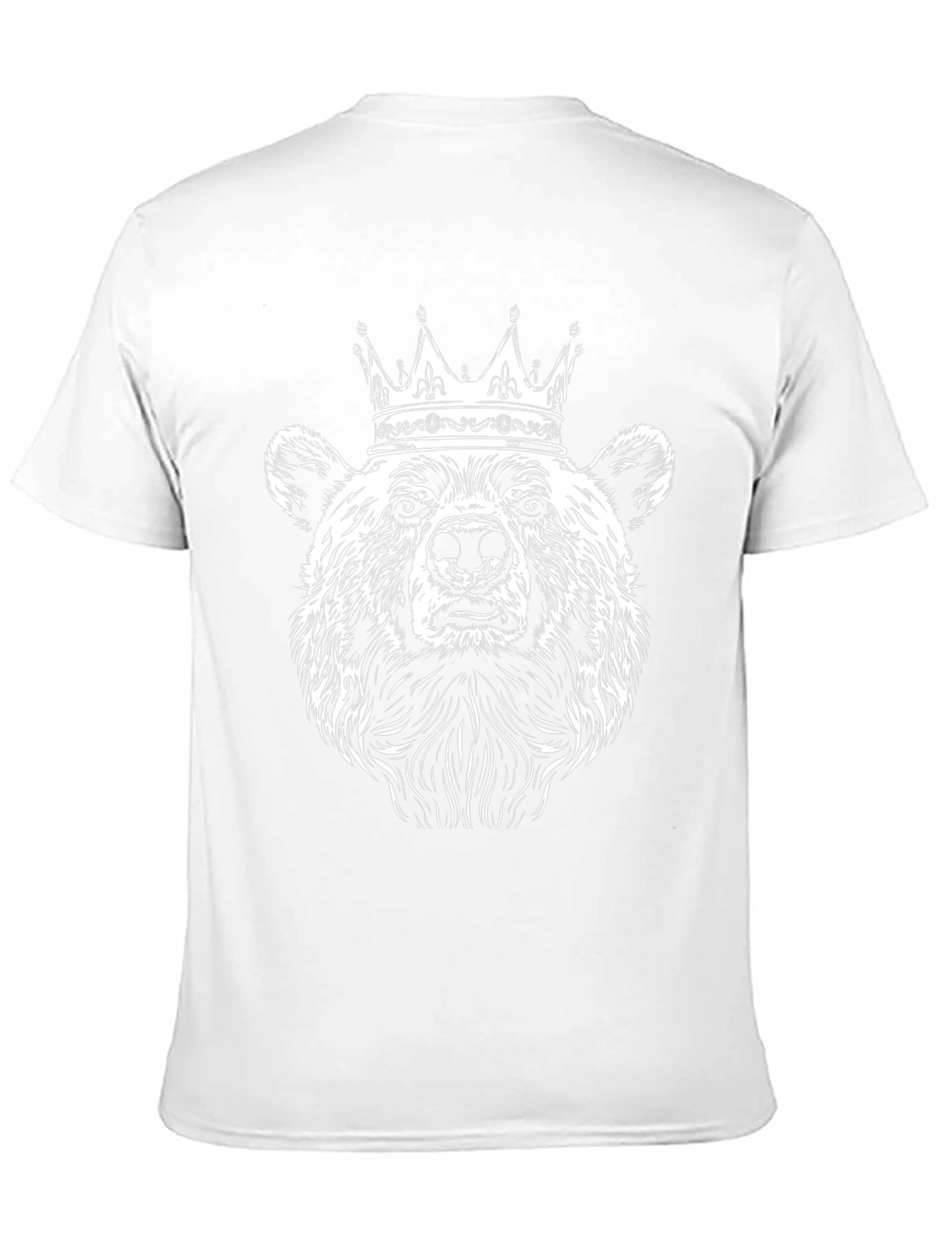 Bear King Graphic Tee - Black Cotton T-Shirt