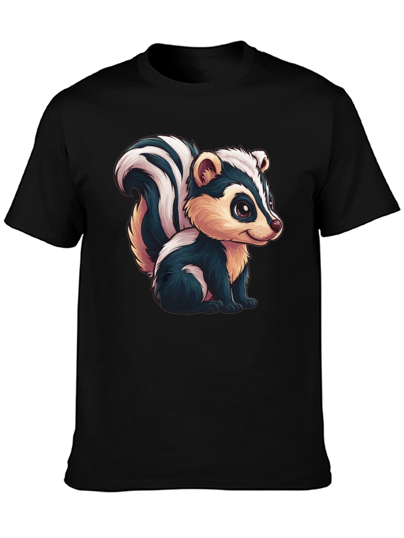 Skunk Cartoon Graphic Tee - Soft Cotton Blend