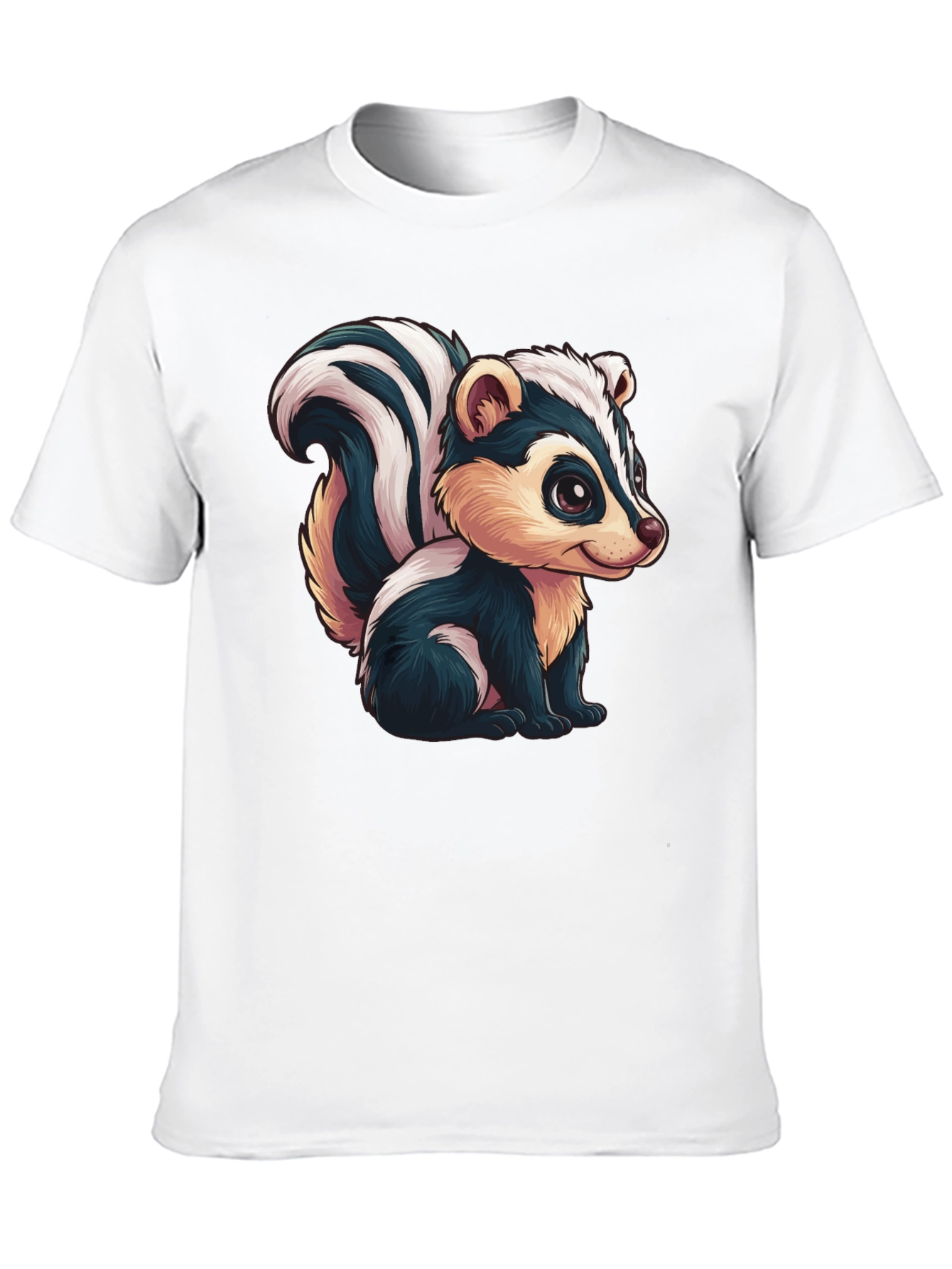 Skunk Cartoon Graphic Tee - Soft Cotton Blend
