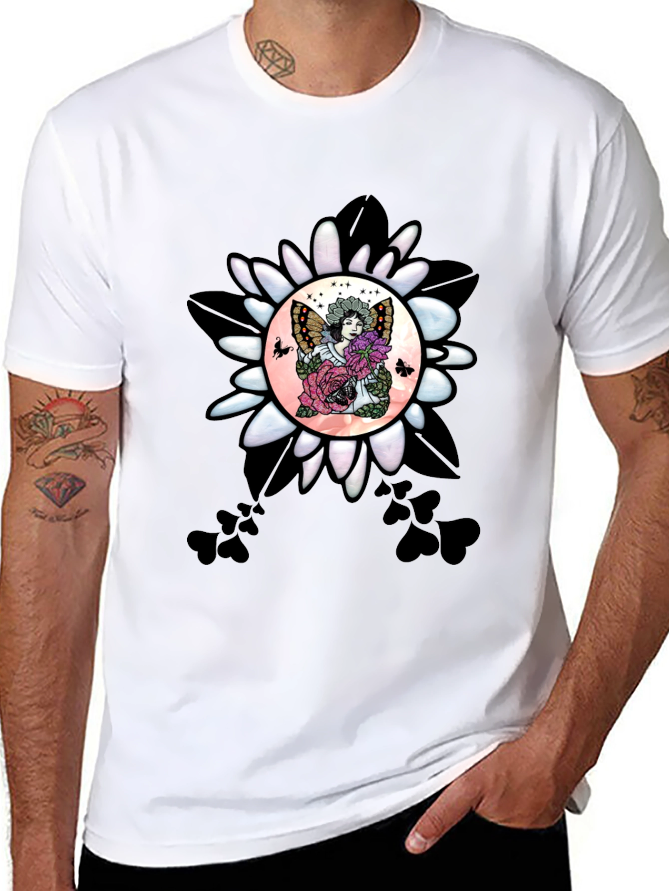 Floral Fairy Graphic T-Shirt - Unique Design