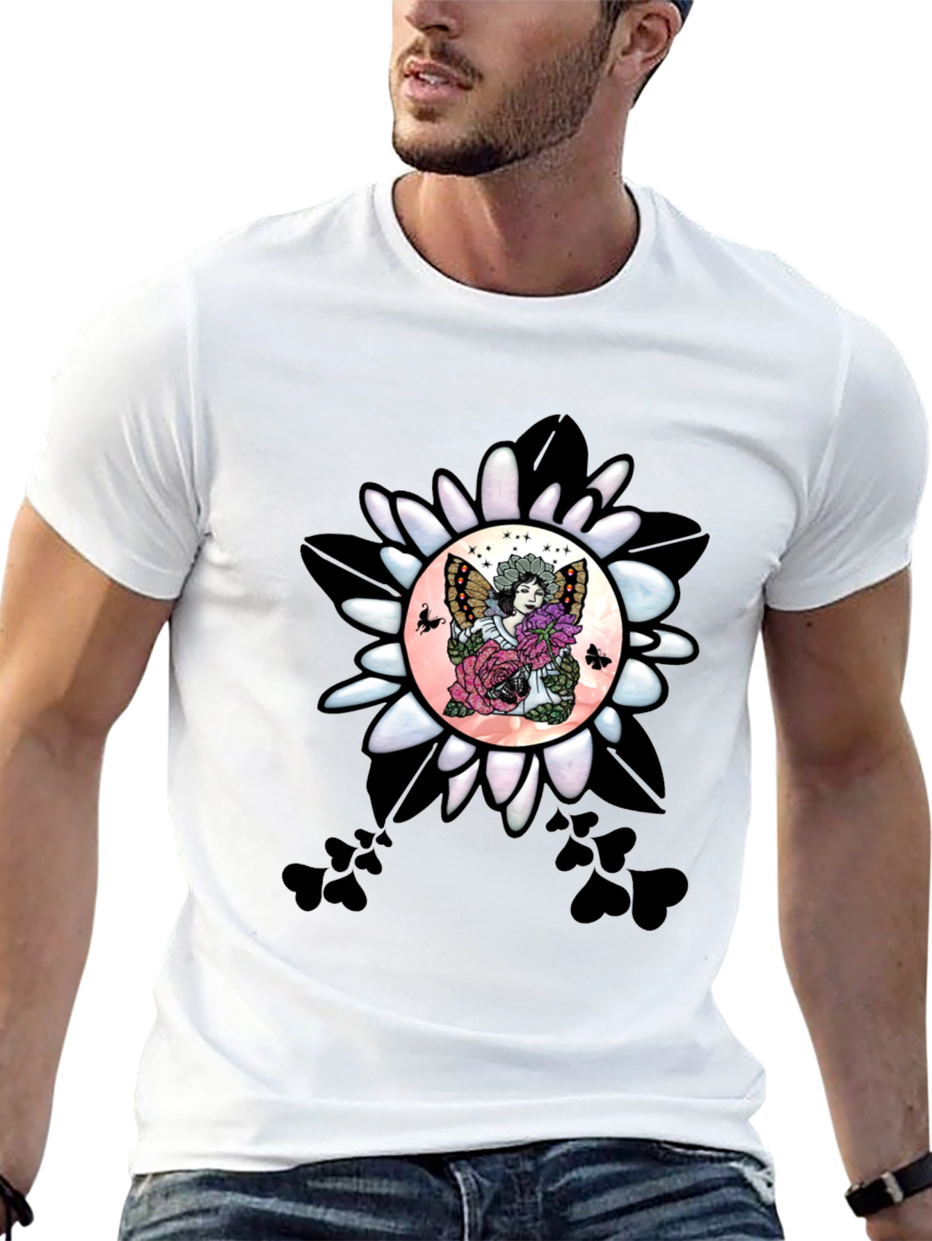 Floral Fairy Graphic T-Shirt - Unique Design