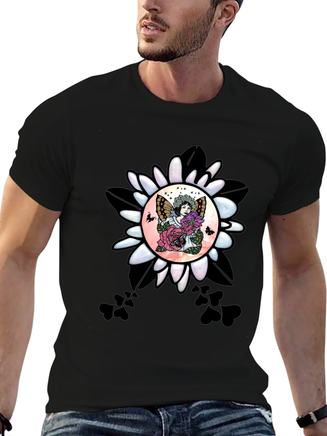 Floral Fairy Graphic T-Shirt - Unique Design