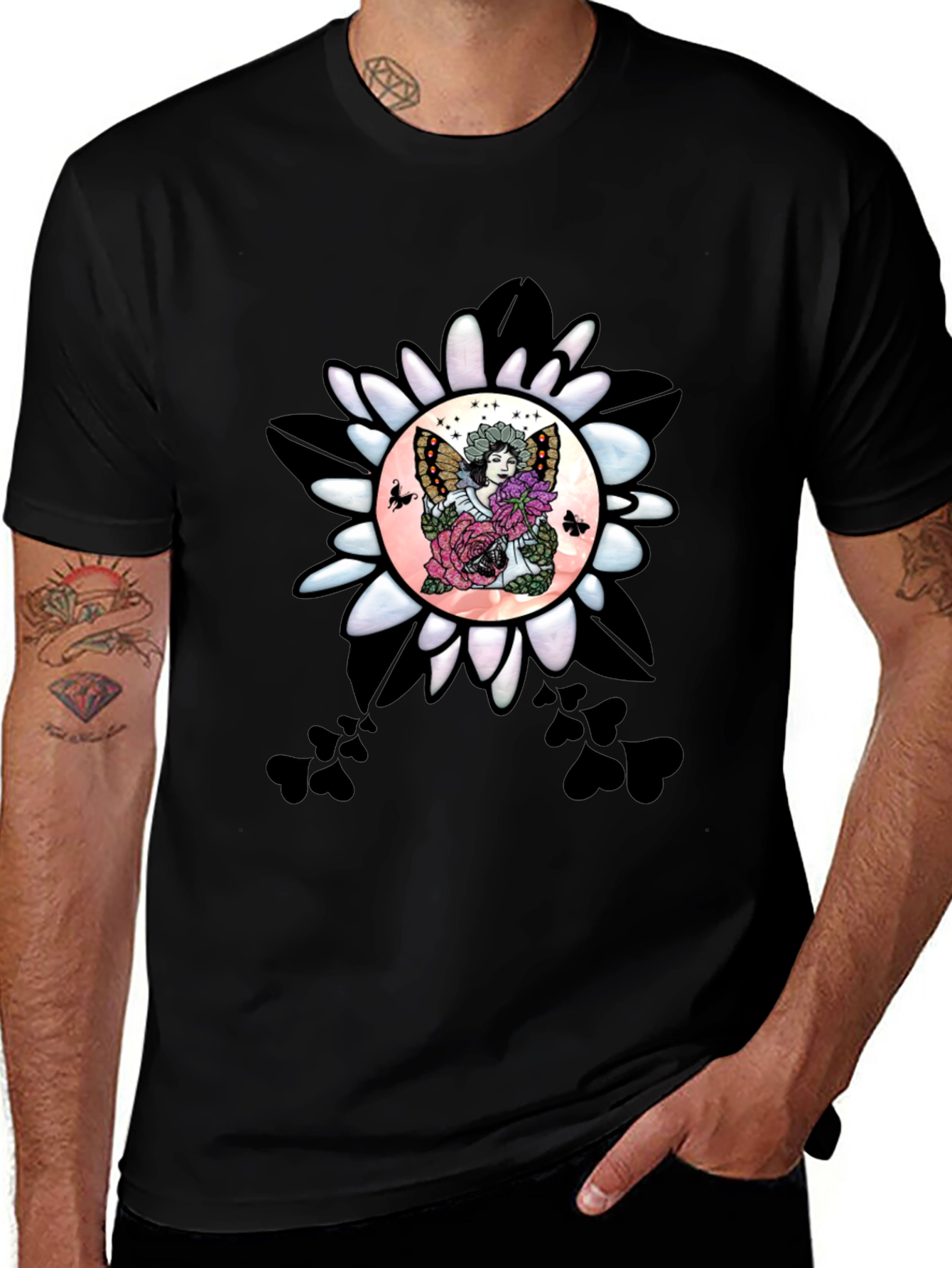 Floral Fairy Graphic T-Shirt - Unique Design