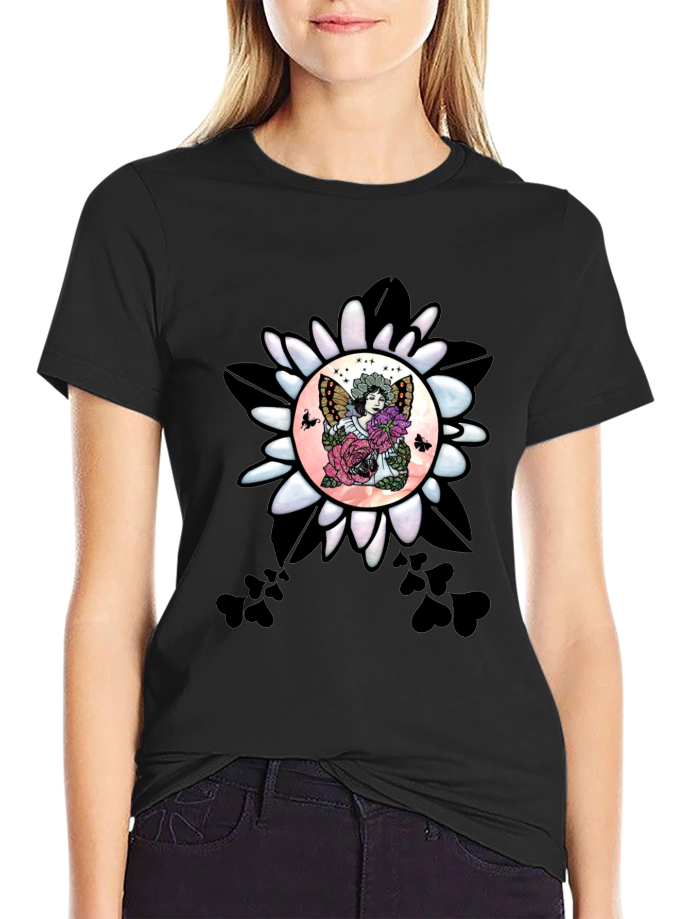 Floral Fairy Graphic T-Shirt - Unique Design