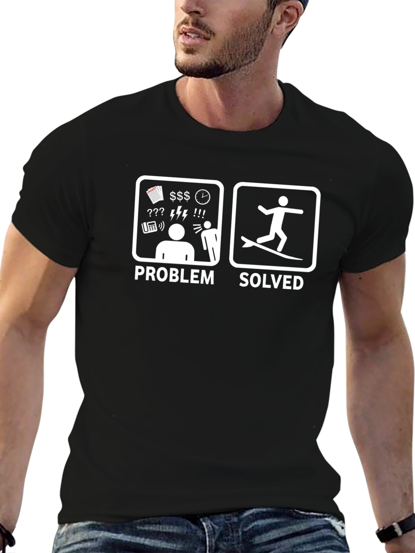 Problem Solved Surfing T-Shirt