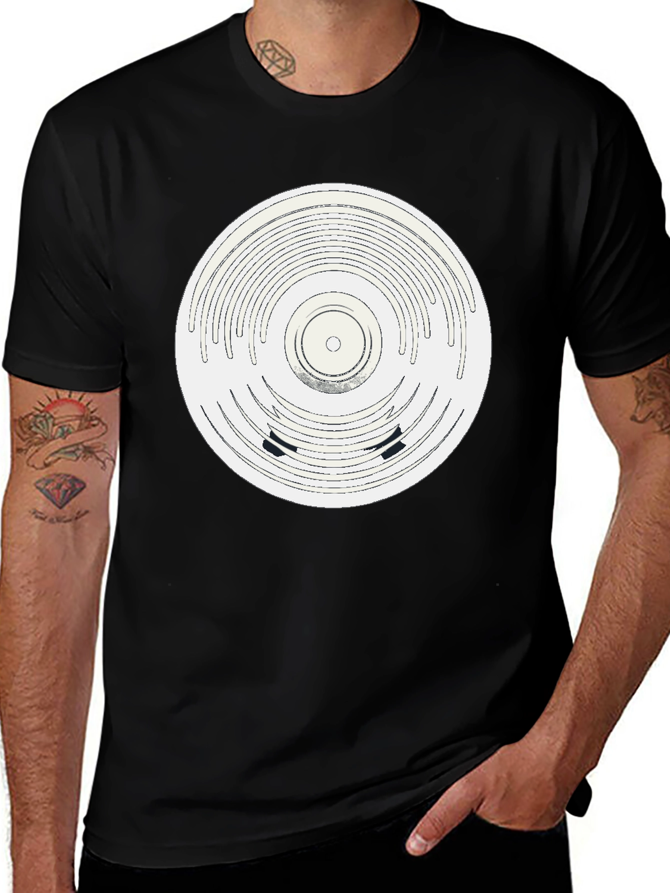 Retro Record Design T-Shirt