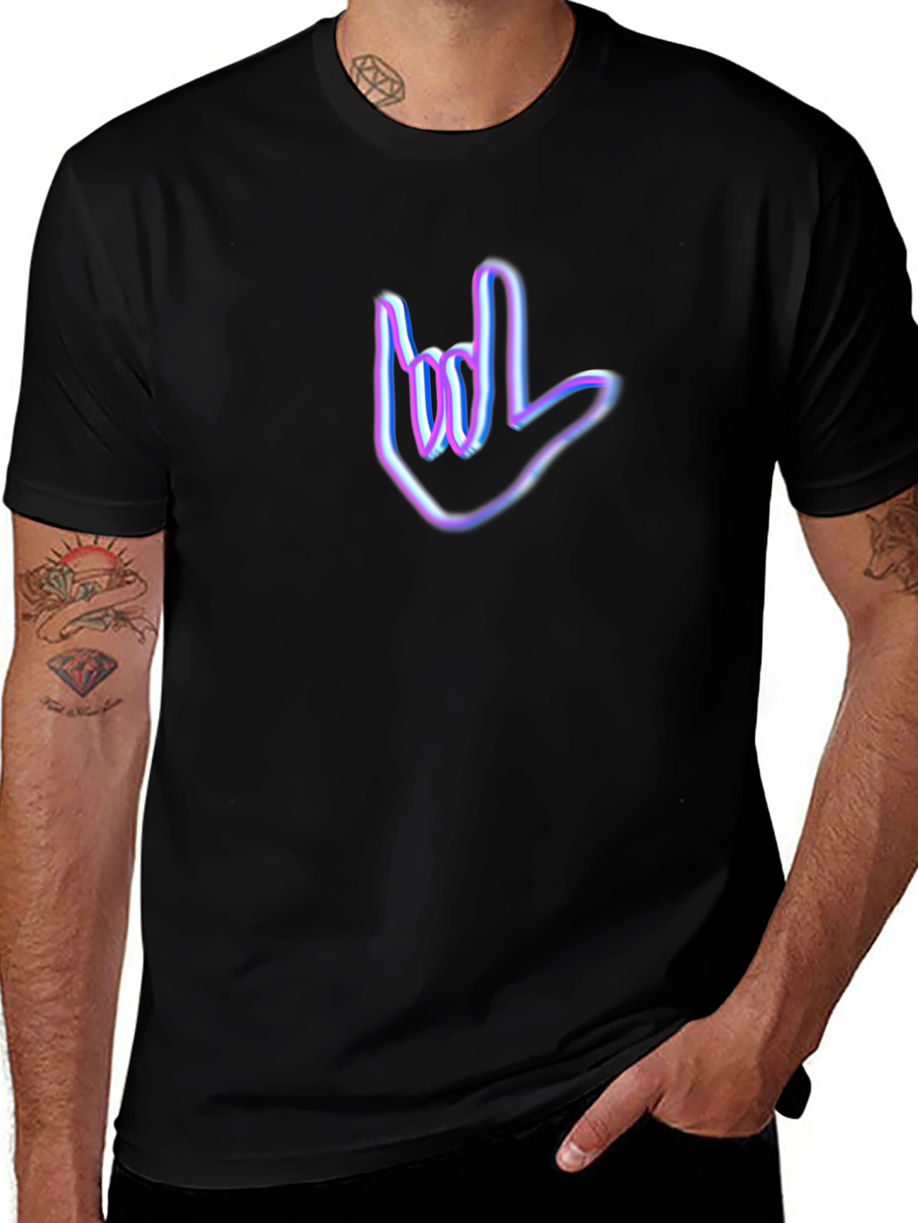 Neon Sign Language Graphic Tee