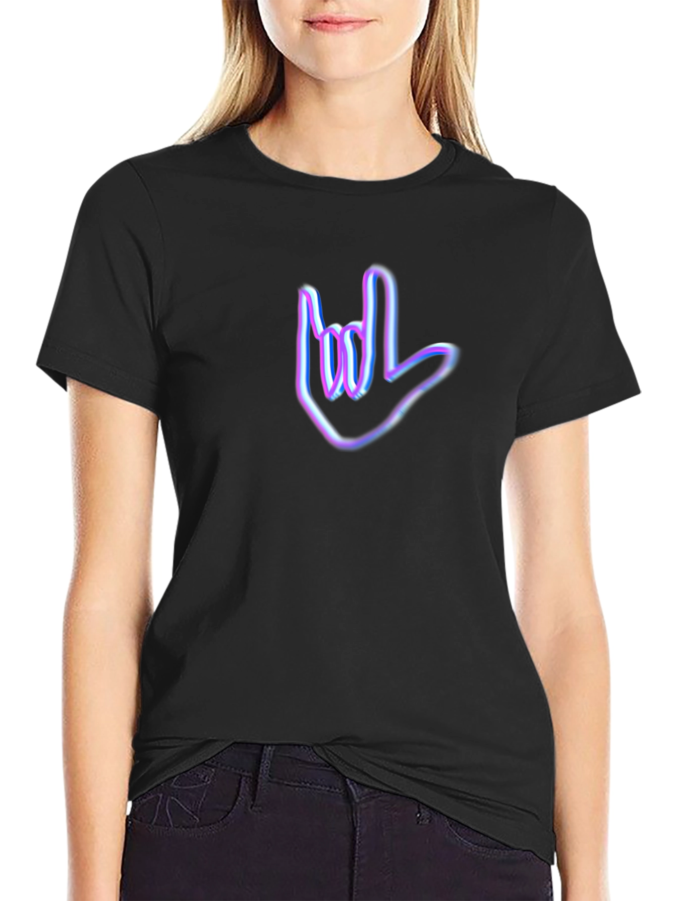 Neon Sign Language Graphic Tee