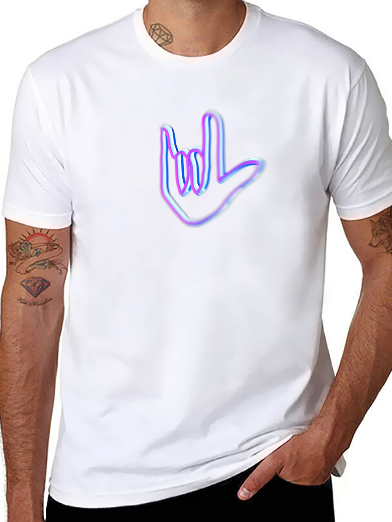 Neon Sign Language Graphic Tee