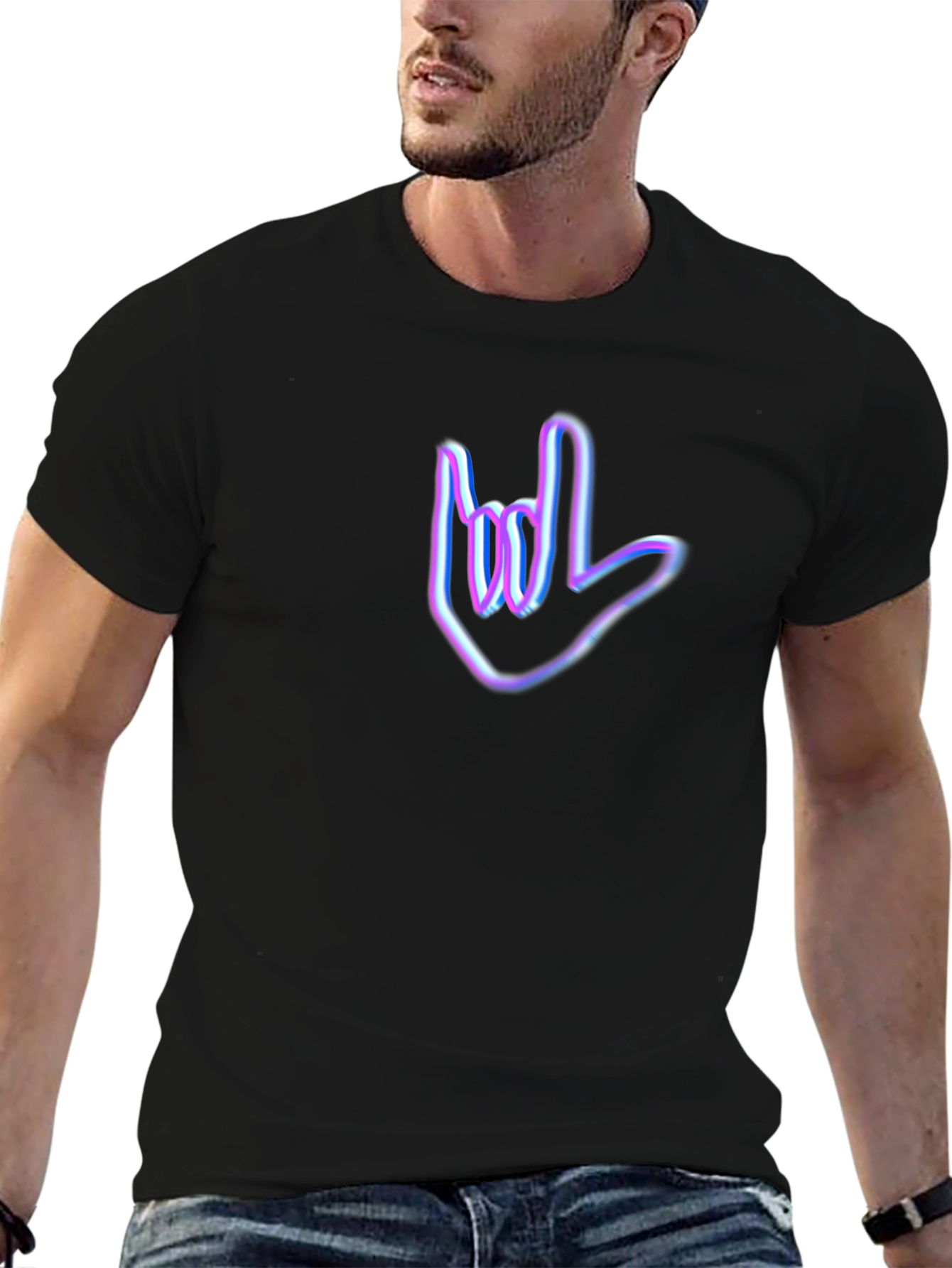 Neon Sign Language Graphic Tee