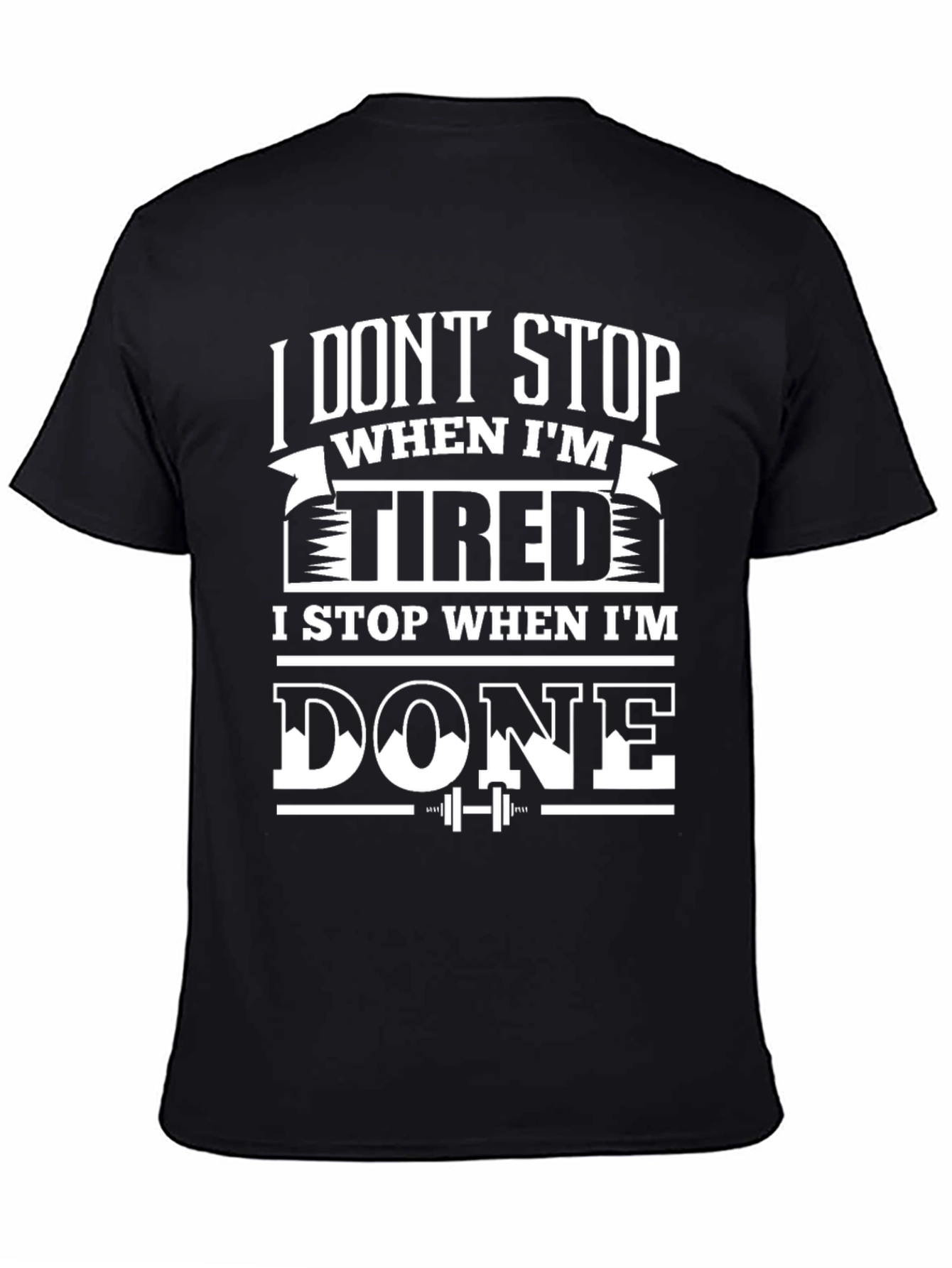 Fitness Motivation Graphic Tee - Never Stop