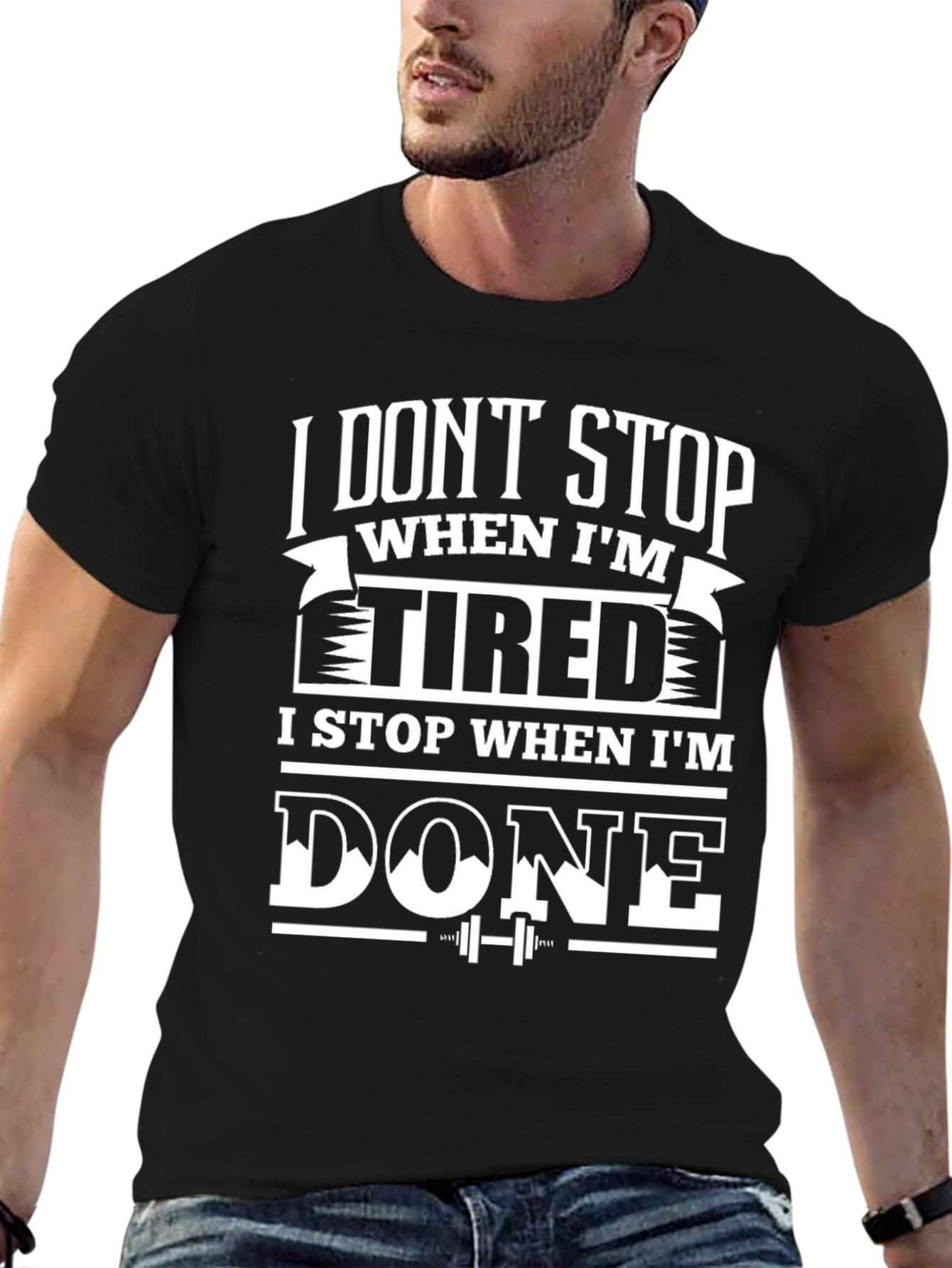 Fitness Motivation Graphic Tee - Never Stop