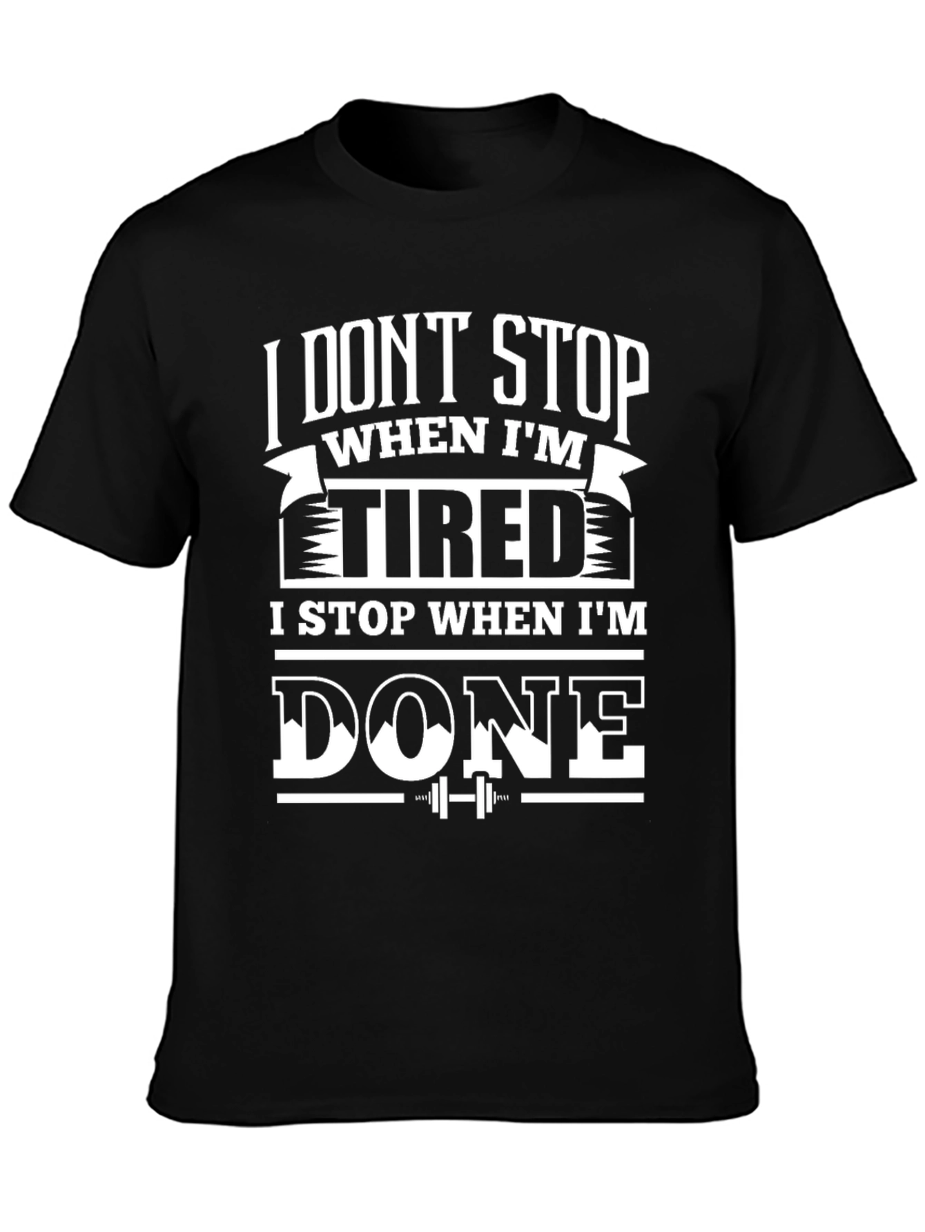 Fitness Motivation Graphic Tee - Never Stop