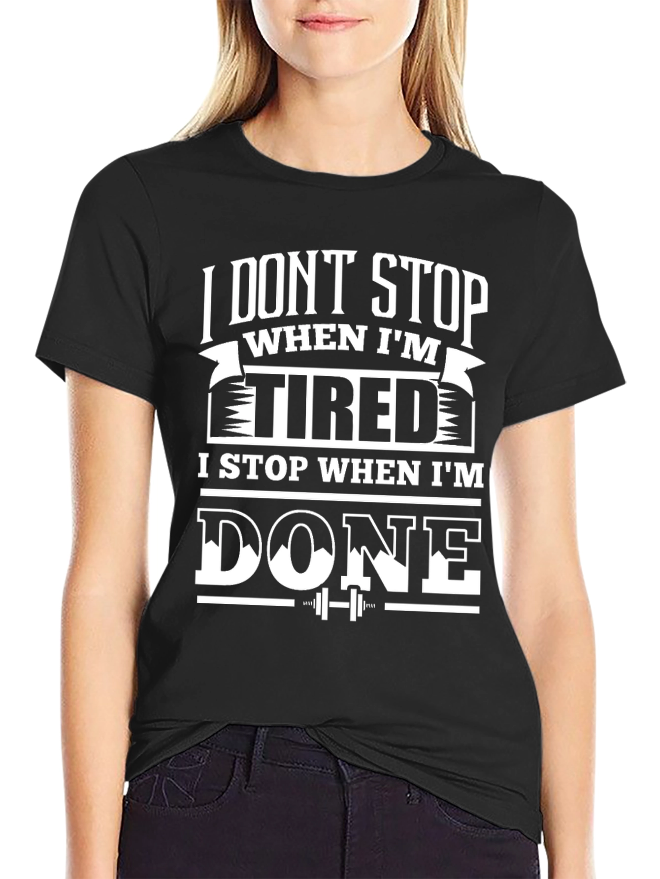 Fitness Motivation Graphic Tee - Never Stop