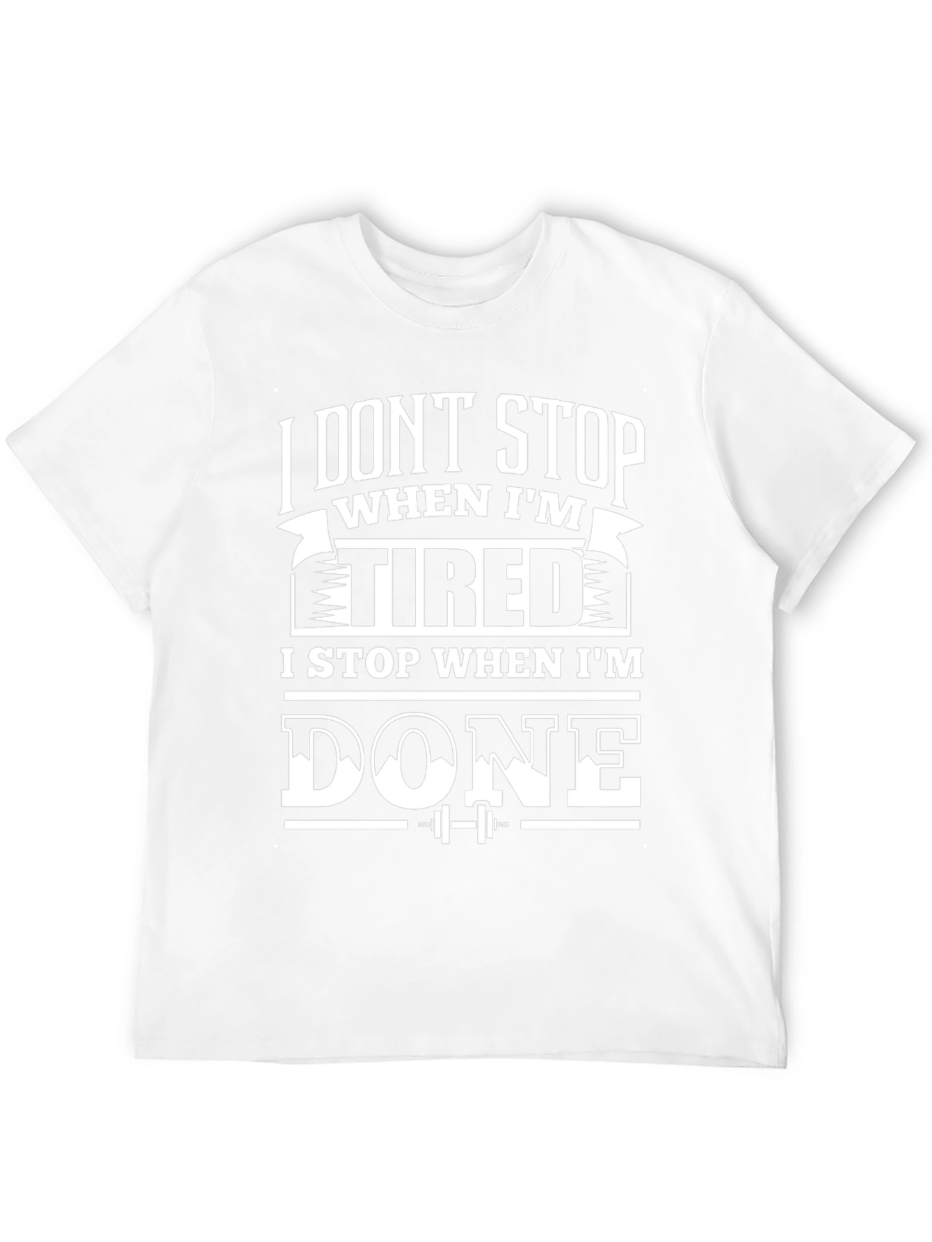 Fitness Motivation Graphic Tee - Never Stop