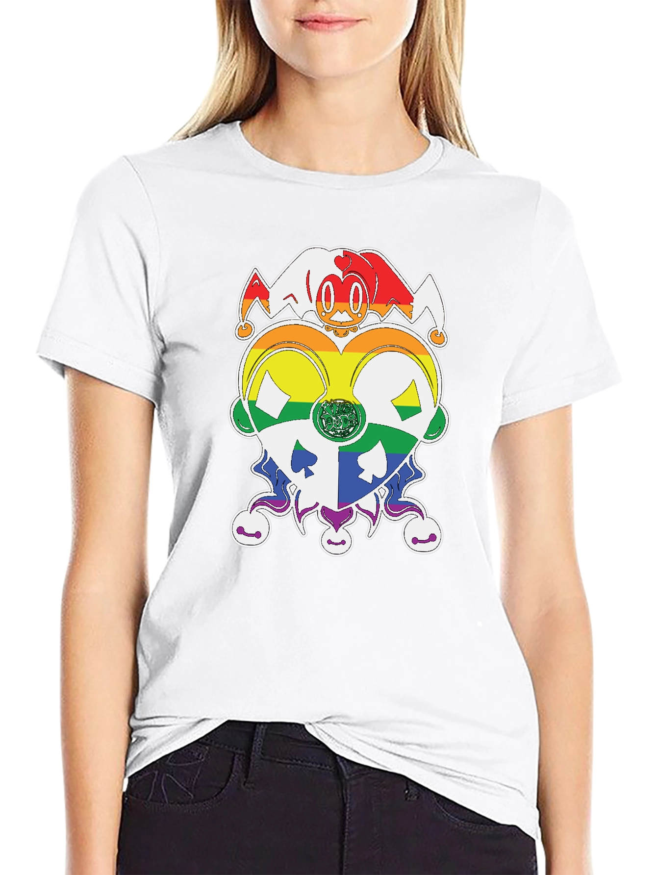 Rainbow Jester Pride Graphic T-Shirt