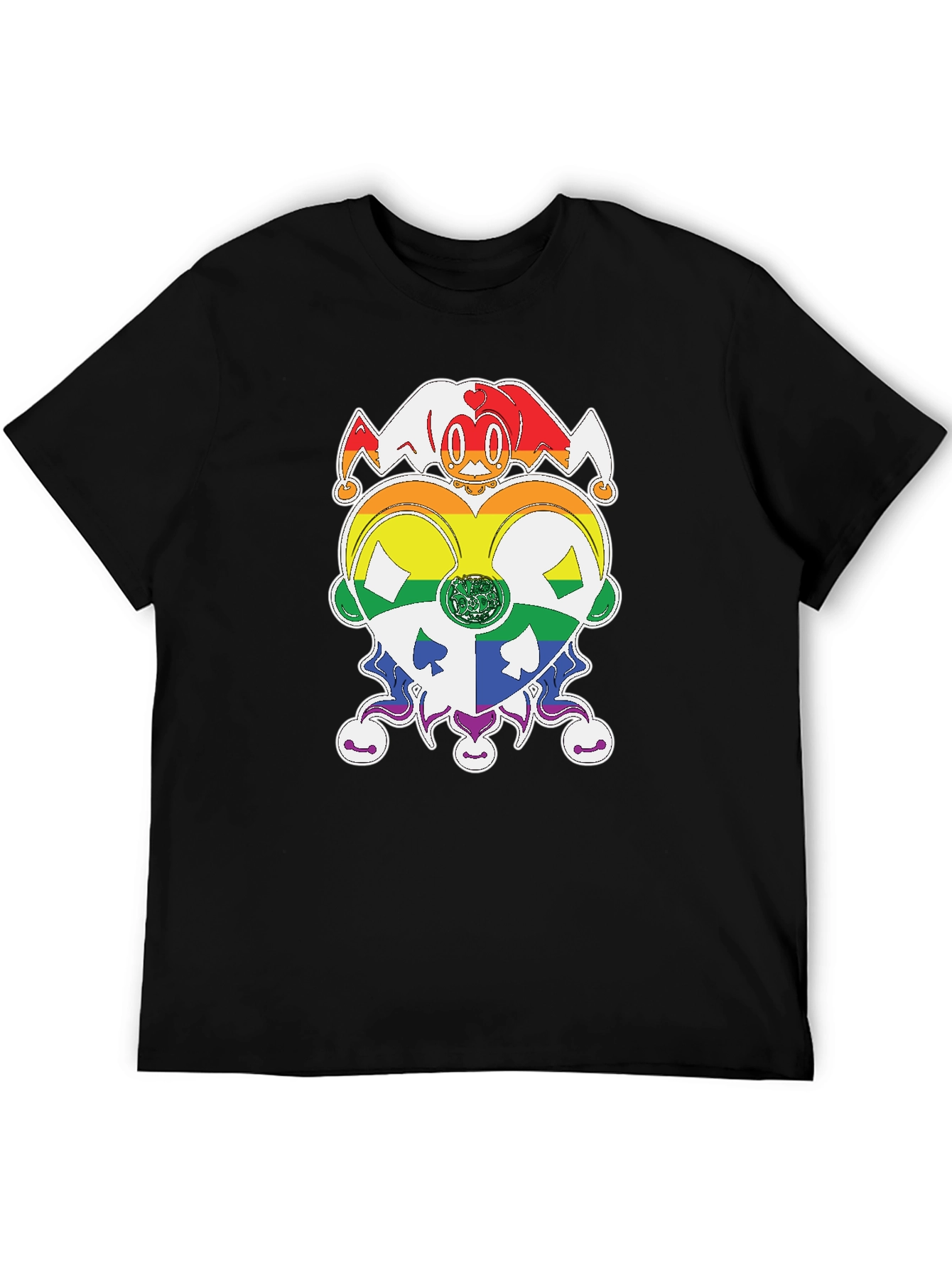 Rainbow Jester Pride Graphic T-Shirt