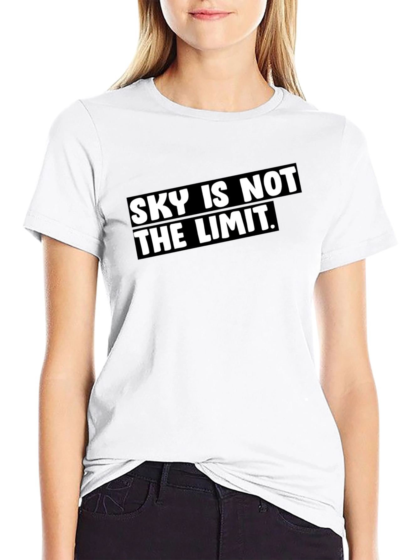Sky Is Not The Limit Black Graphic Tee