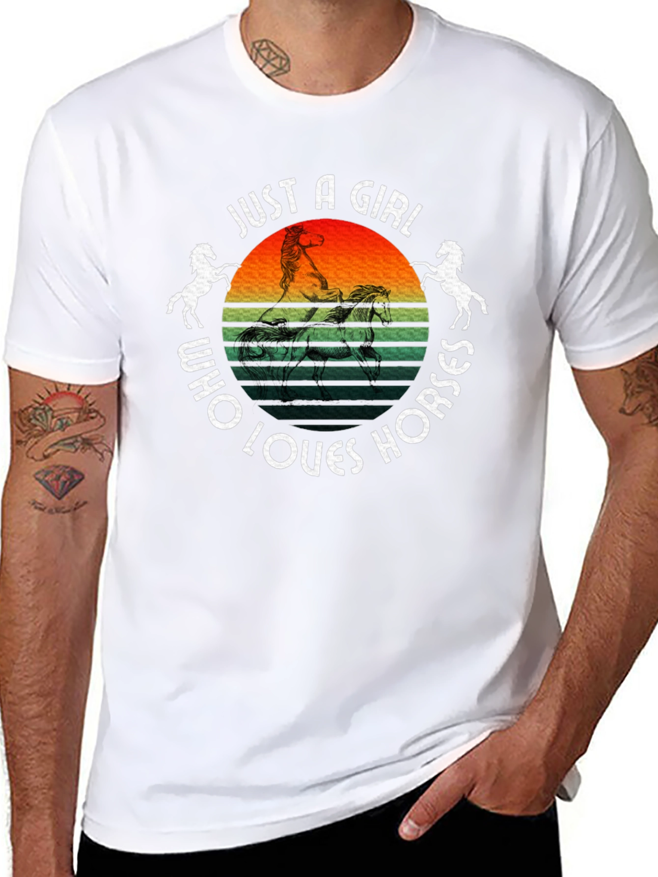 Just a Girl Who Loves Horses Graphic Tee