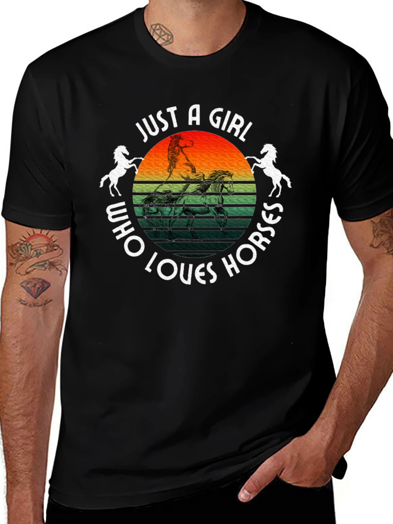 Just a Girl Who Loves Horses Graphic Tee