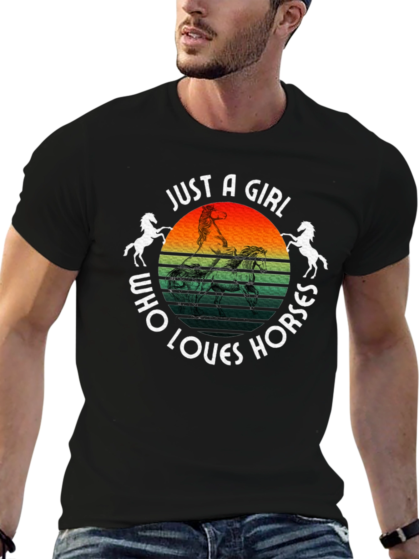 Just a Girl Who Loves Horses Graphic Tee