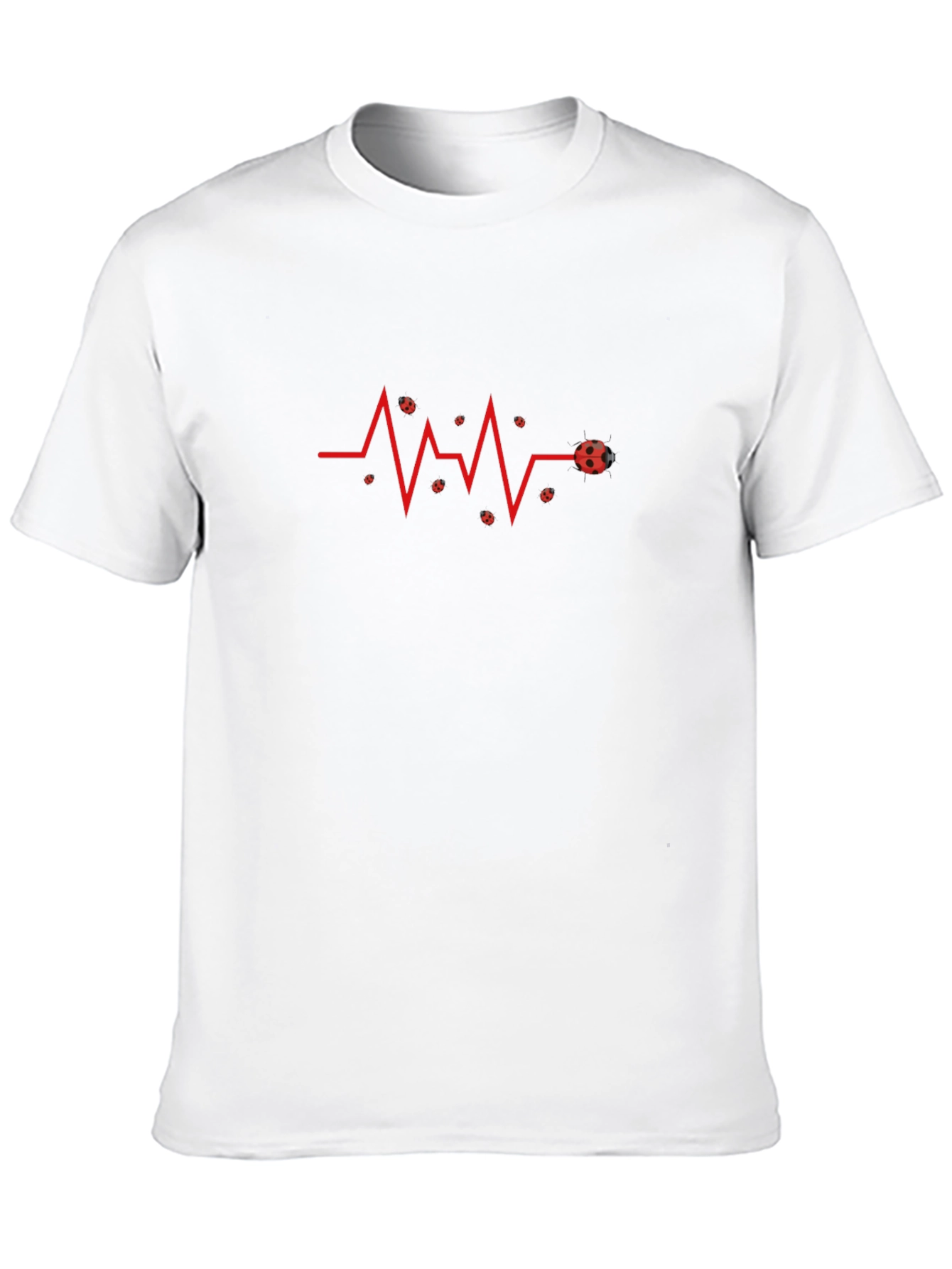 Ladybug Heartbeat Graphic Tee - Black