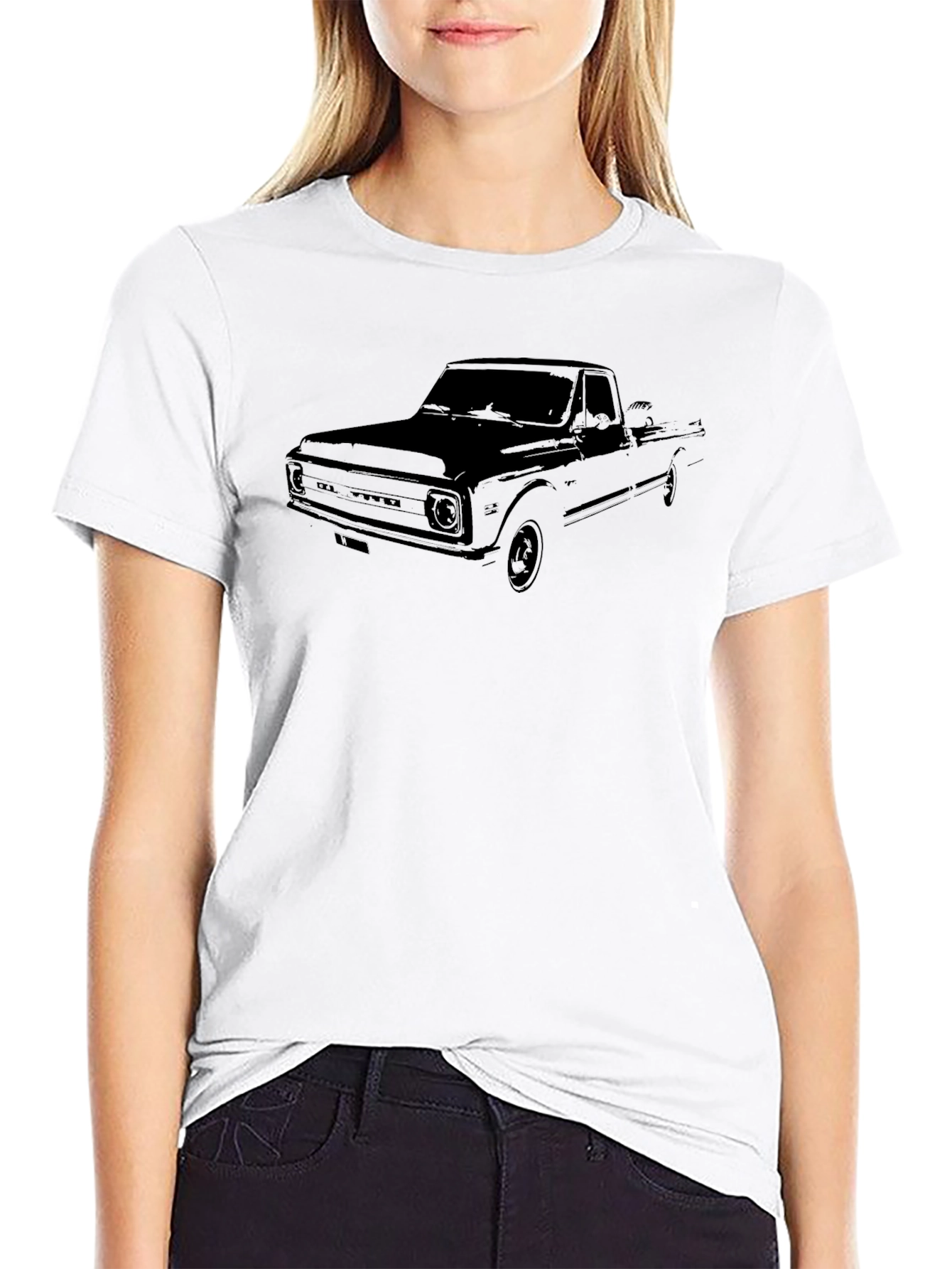 Classic Truck Graphic Tee - Black Cotton