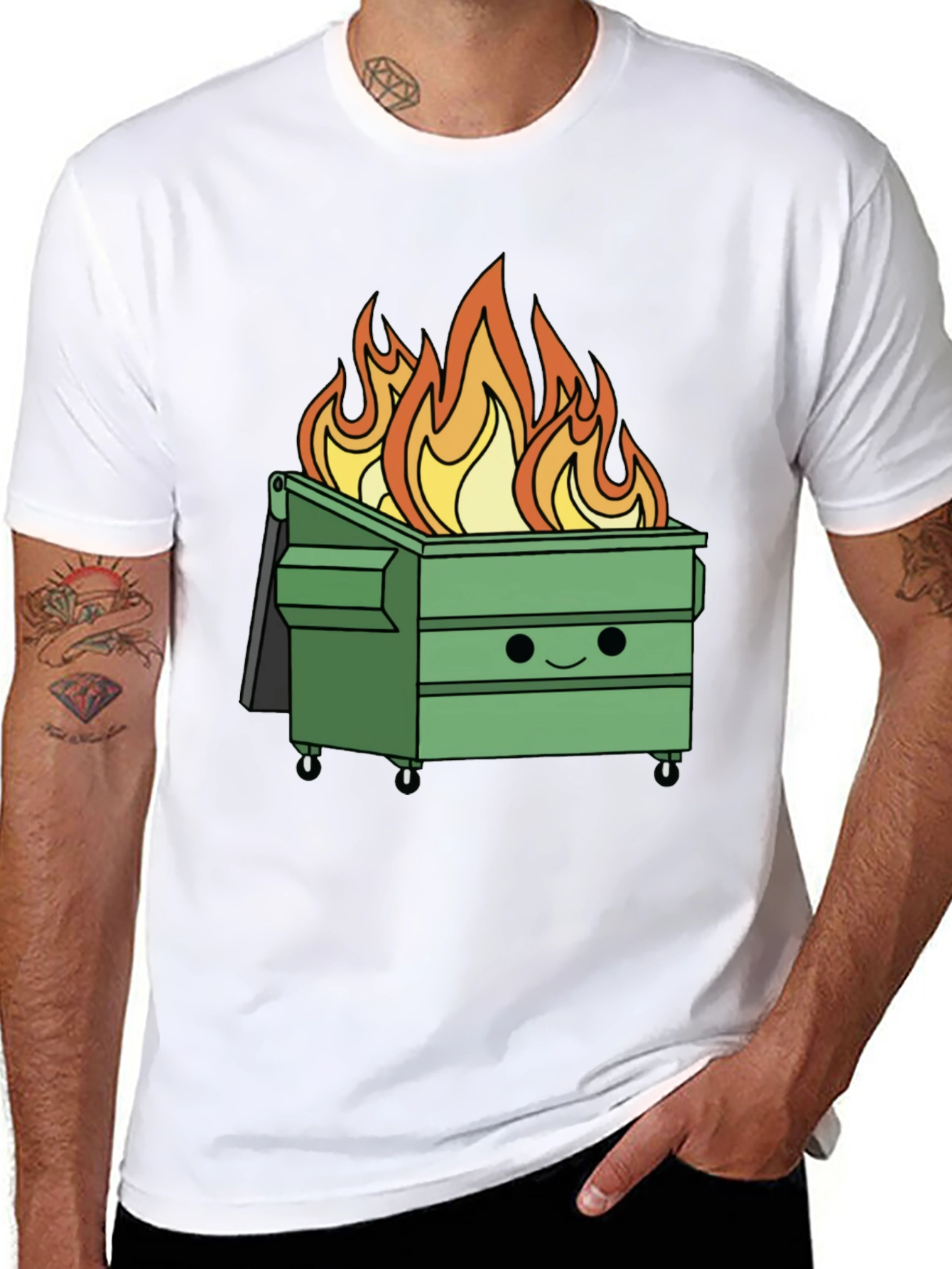 Dumpster Fire T-Shirt - Funny Graphic Tee