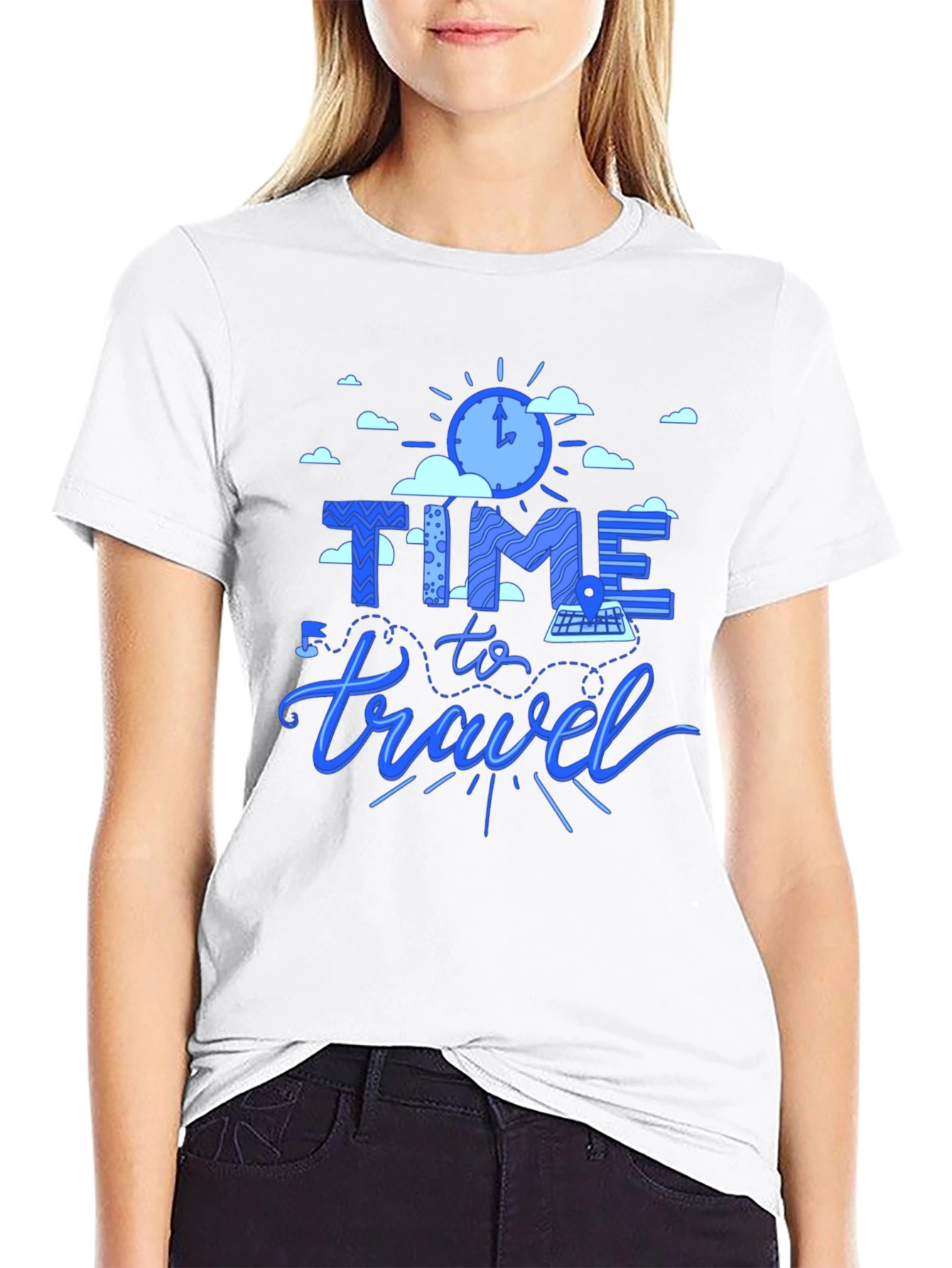 Time to Travel Graphic Tee - Black