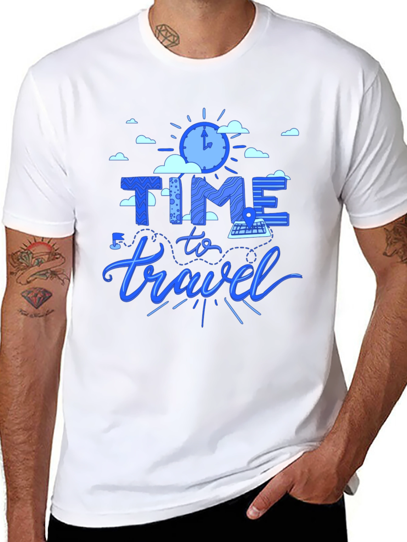 Time to Travel Graphic Tee - Black