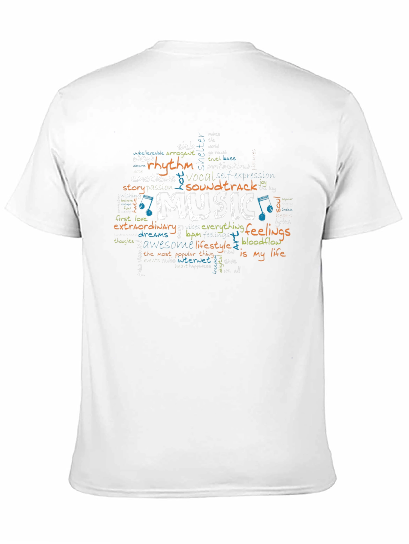 Music Word Art Graphic T-Shirt