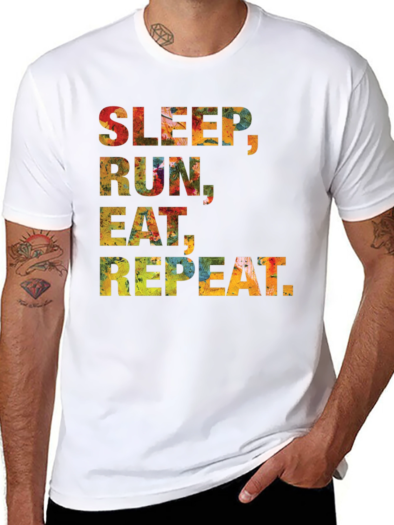 Sleep Run Eat Repeat Graphic Tee