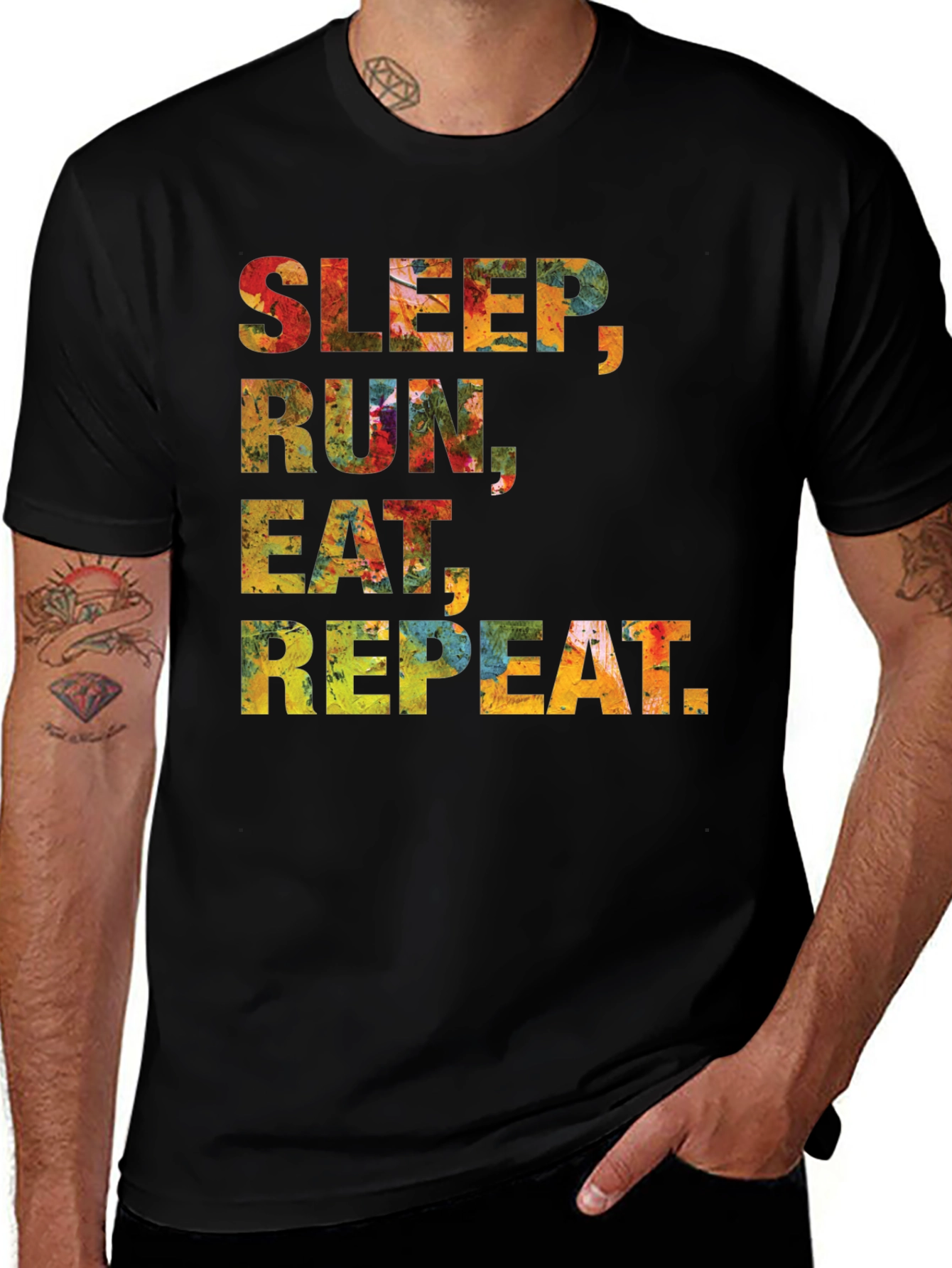 Sleep Run Eat Repeat Graphic Tee